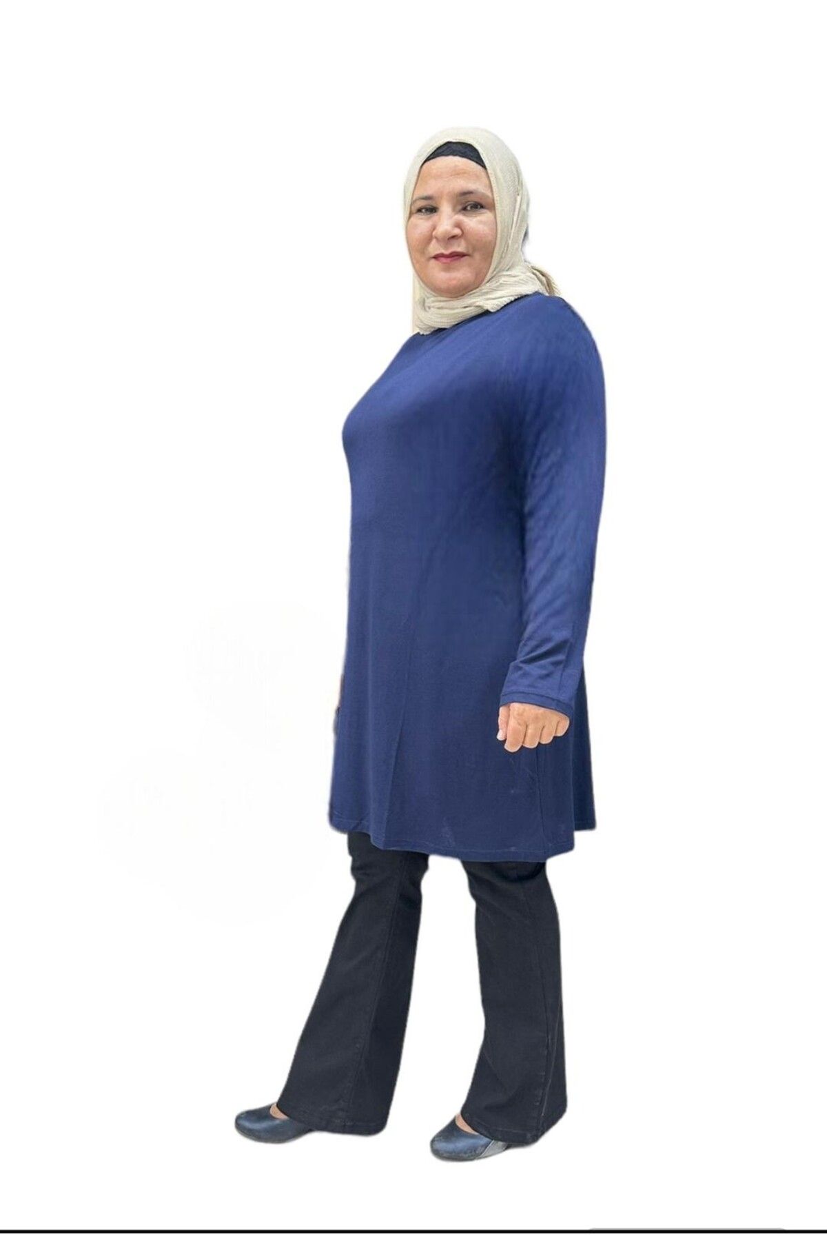 Sevda Kılınç Büyük Beden Uzun Kollu Penye