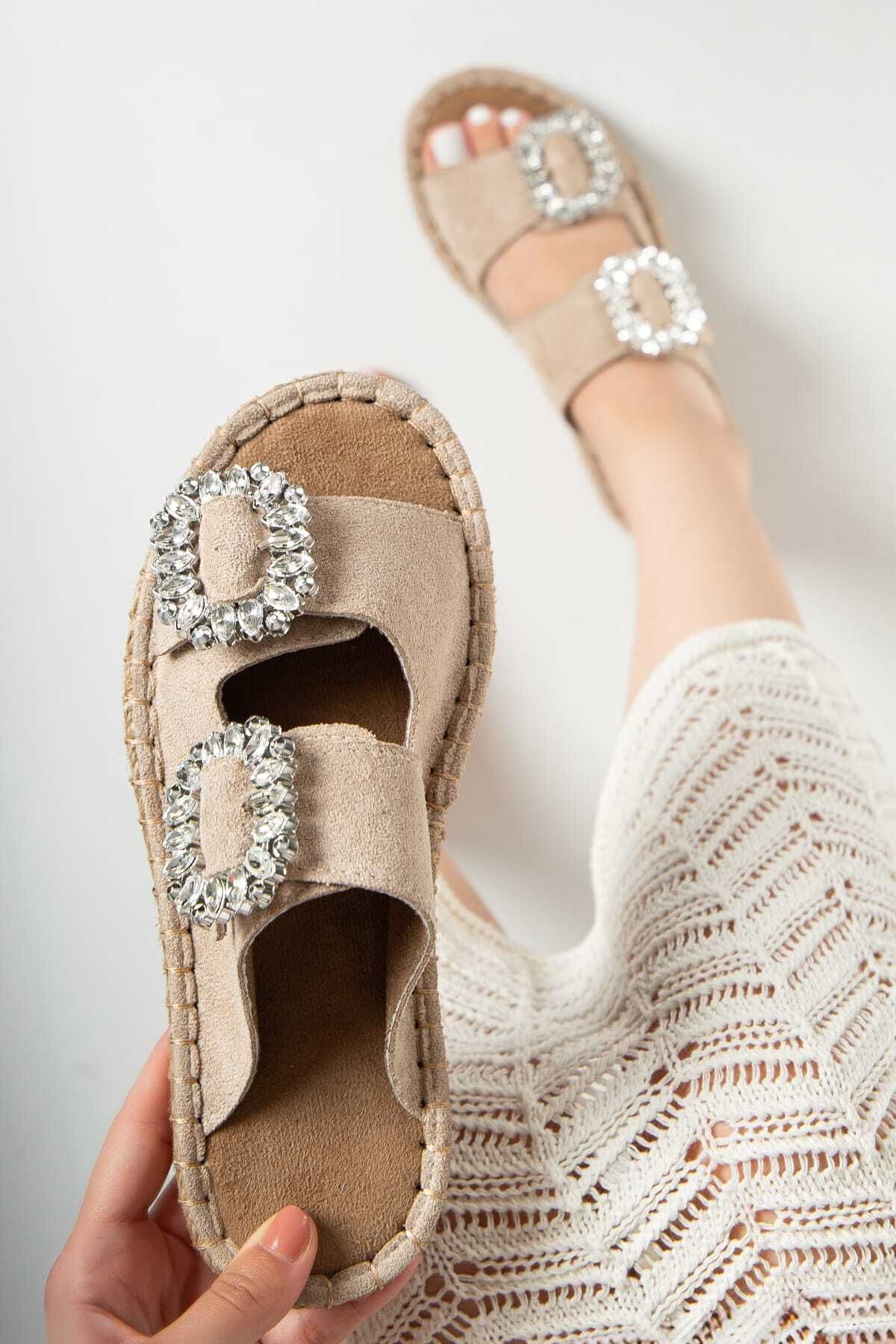 ACMZ SHOES Yazlık taş detaylı terlik