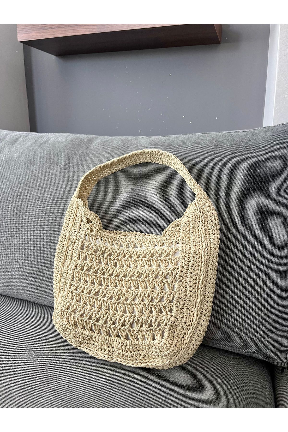 Evosia Design Handmade Kağıt İp Örme Çanta