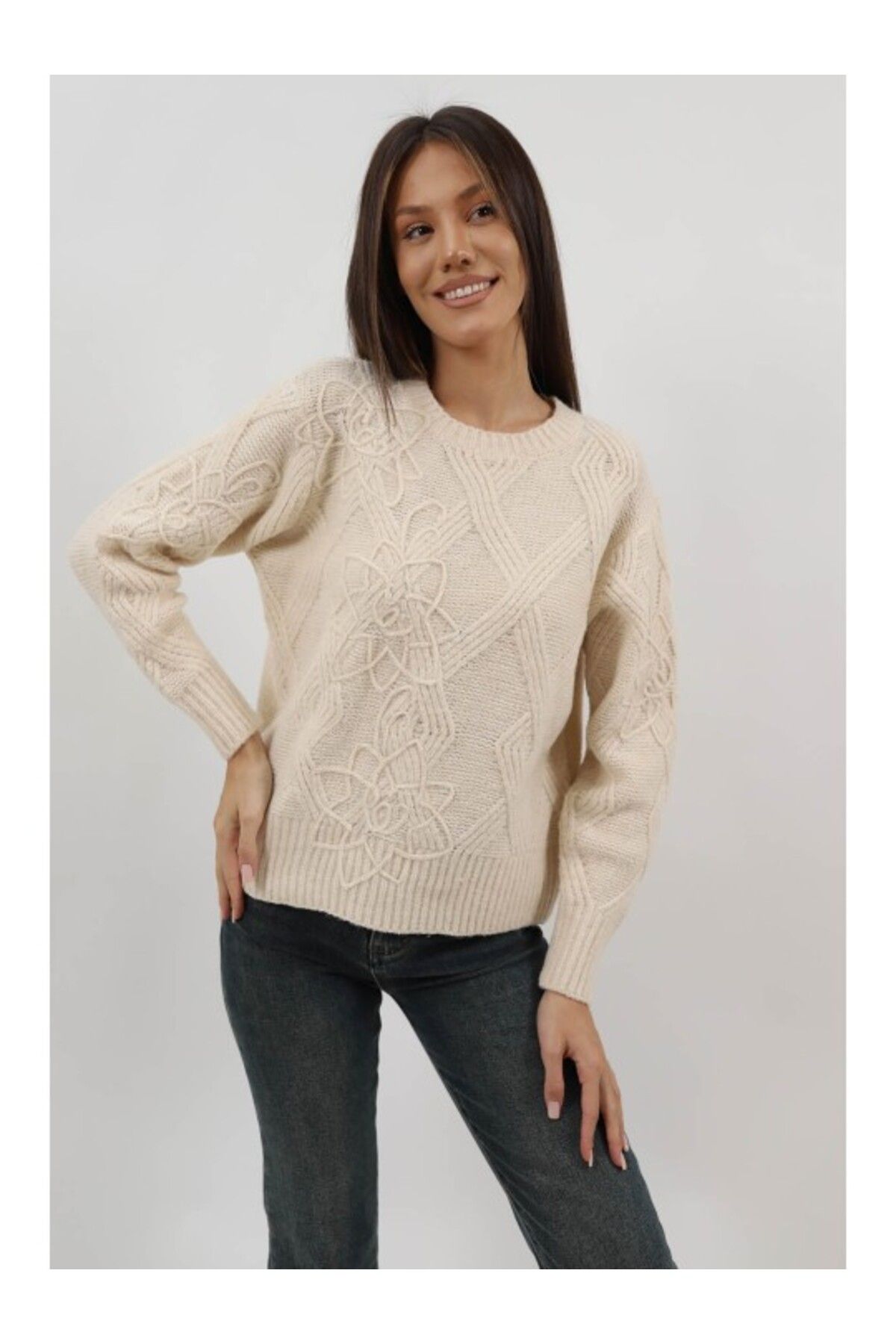 De Royal Italy-Pulover Tricotat Eloisa Talie Unica Ivory 1