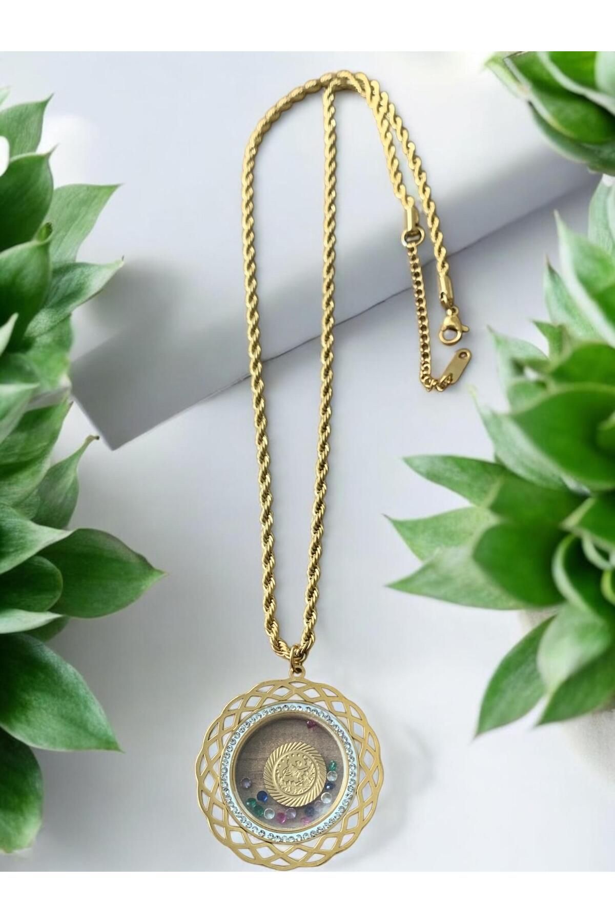 Constanza Exclusive Special Motif Paslanmaz Çelik Kolye Cns Kolye 026-3
