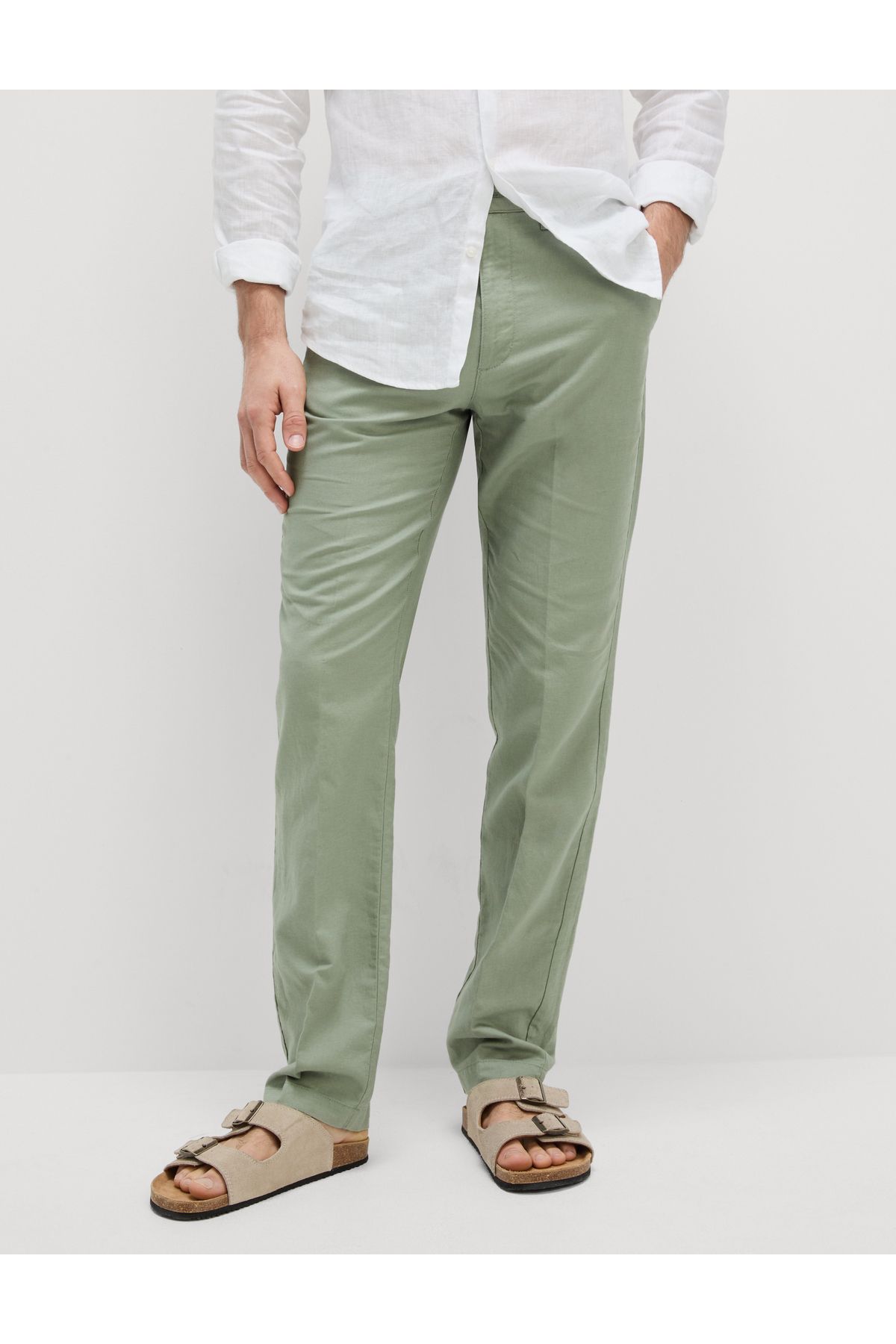 Marks & Spencer Regular Fit Keten Karışımlı Chino