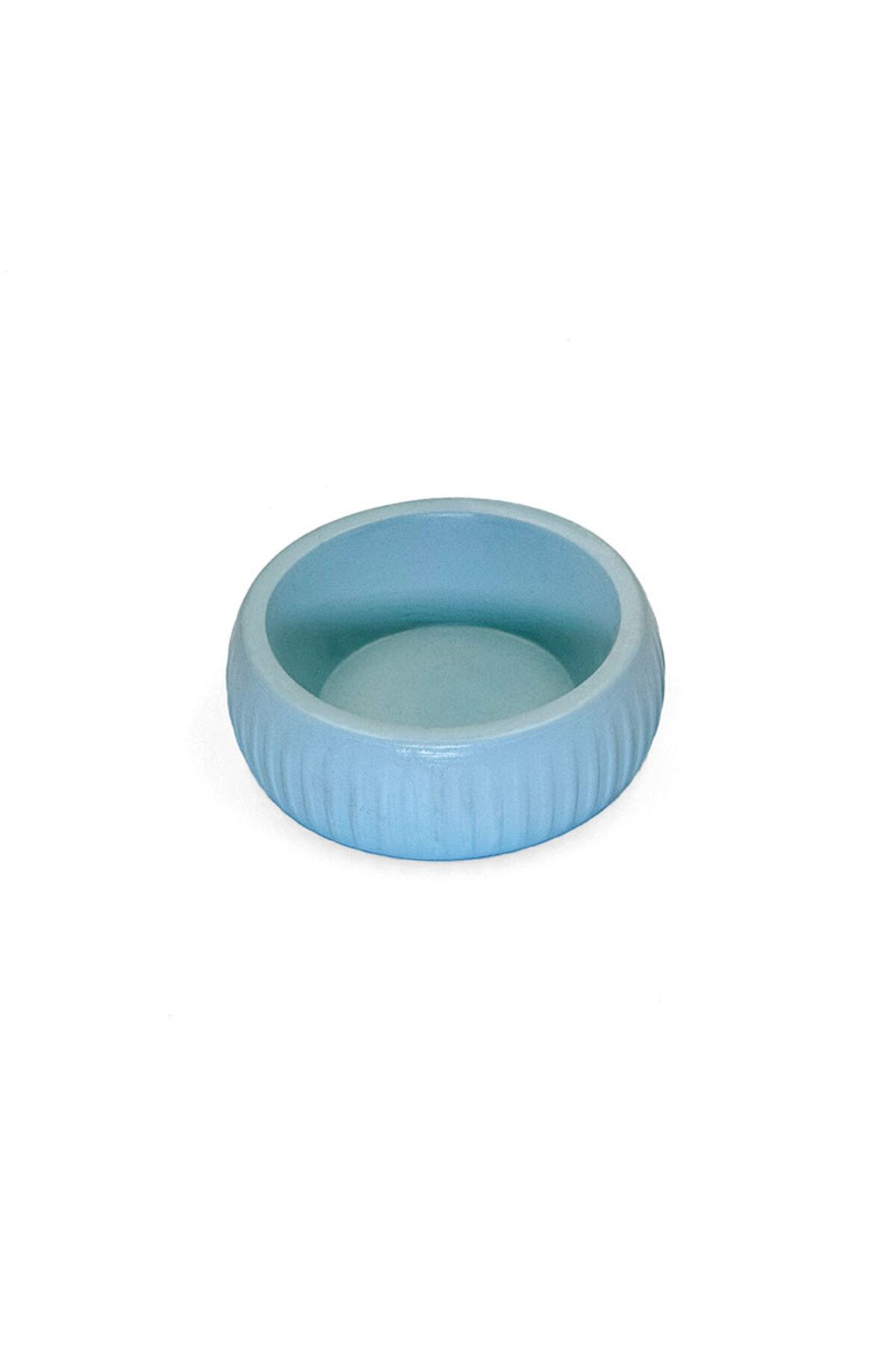 RiverWorld River World 250 ml'lik Organik Seramik Evcil Hayvan Mama Kabı Mavi Renkte