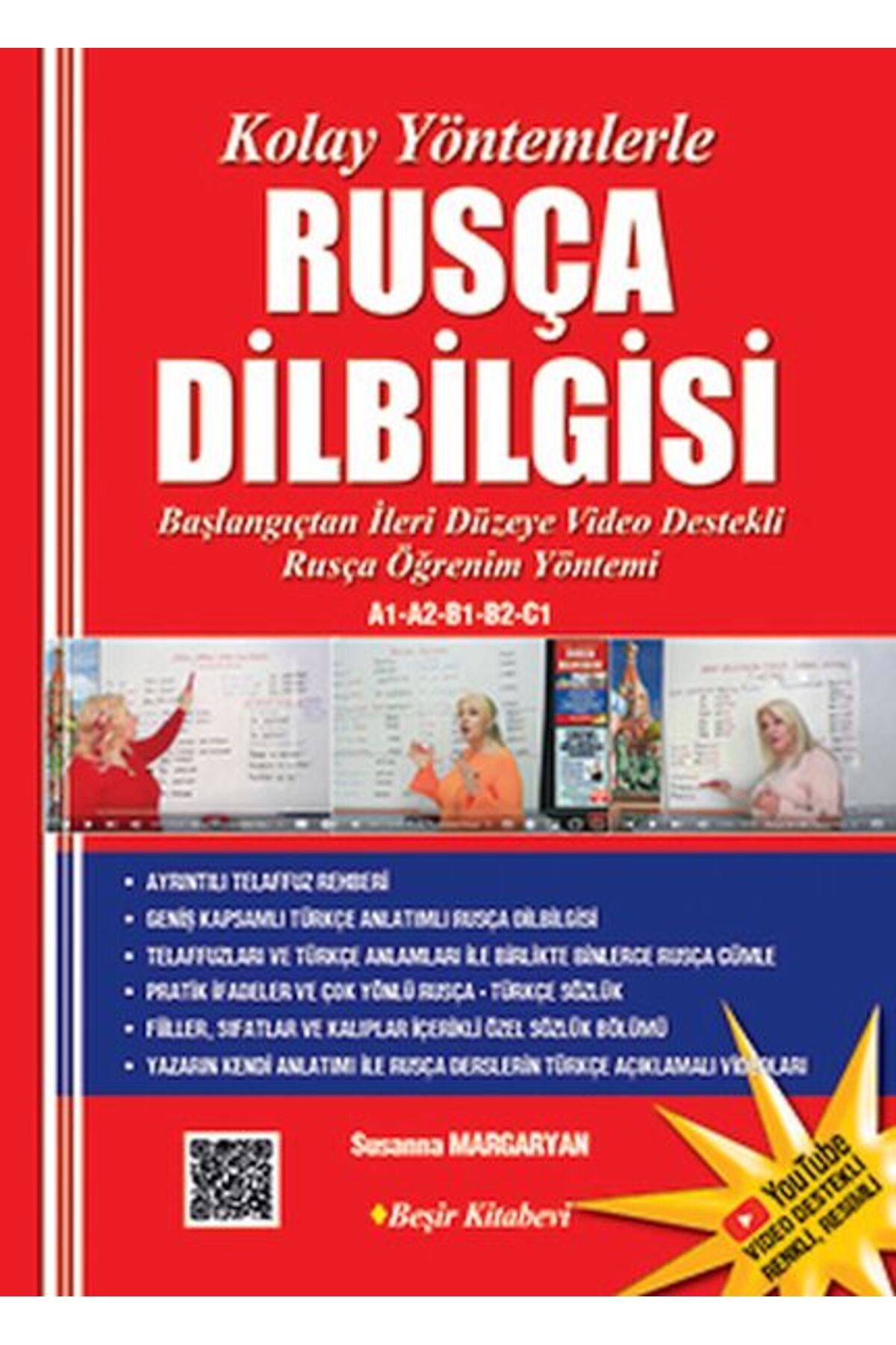 Beşir Kitabevi Kolay Yöntemlerle Rusça Dilbilgisi Renkli Resimli Video destekli Karekodlu
