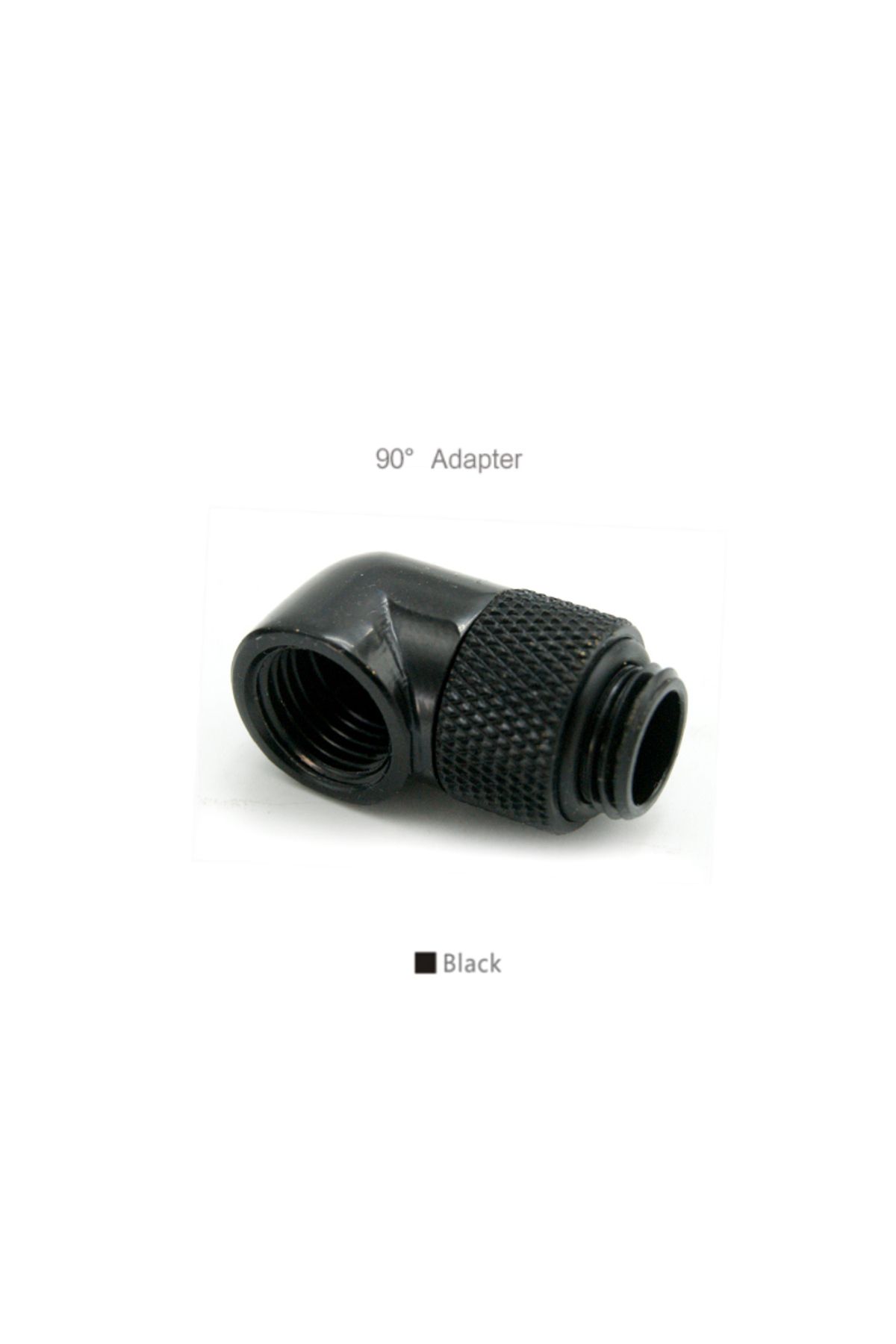 Choice-Black 90 Rotatable Angled Adapter Fitting 45° 90 Degree Elbow, 360 Rotate Hand Compression G1/4'' 4 1