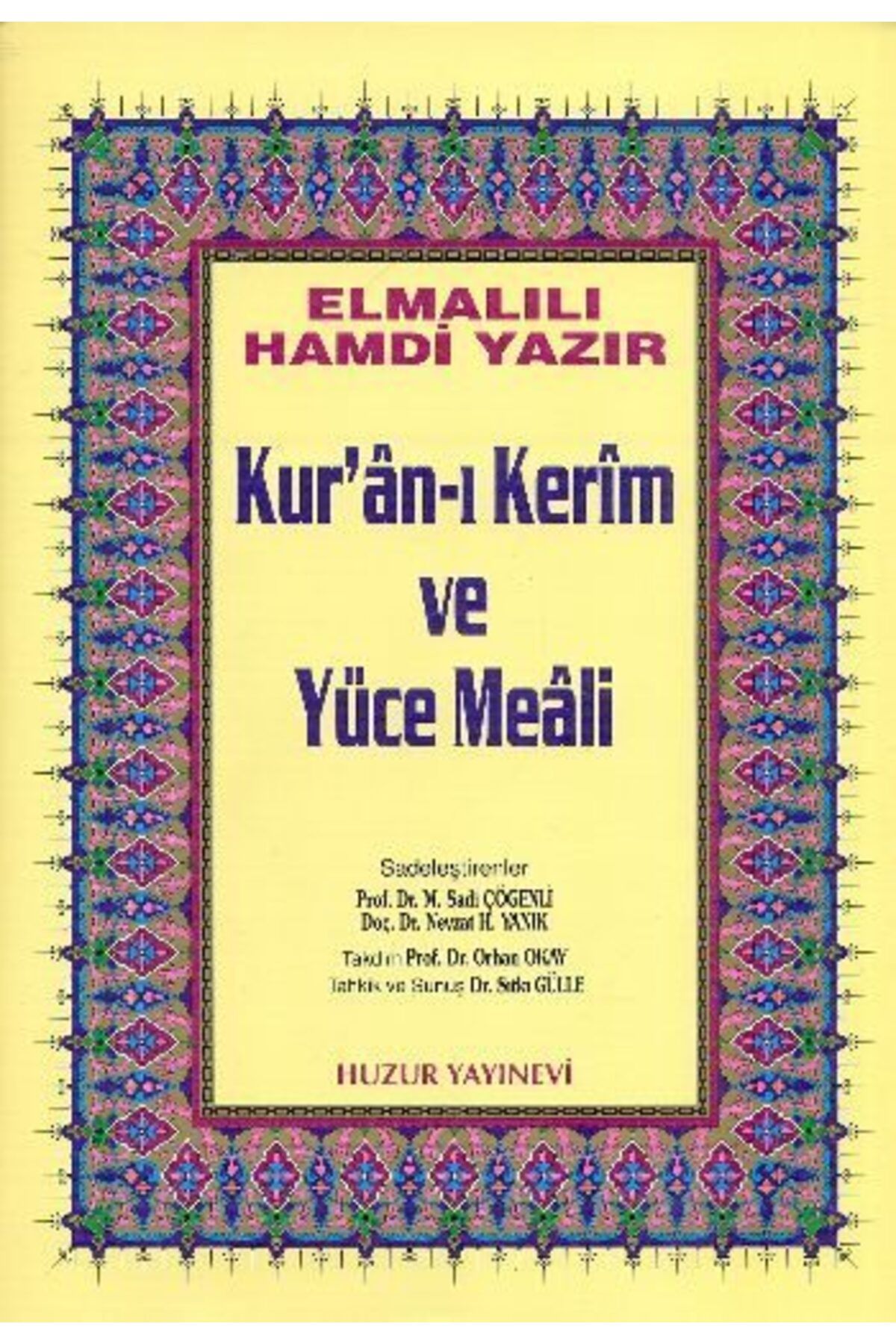 Huzur Yayınevi Kuranı Kerim ve Yüce Meali Orta Boy Sarı