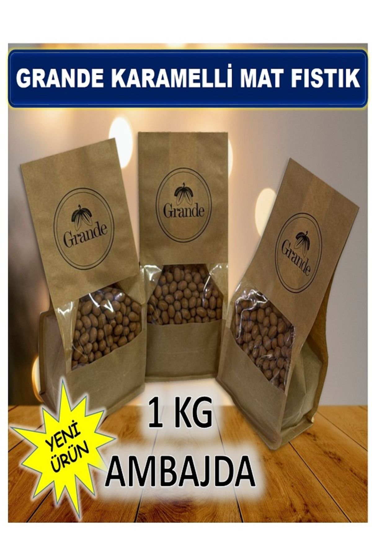 GRANDE ÇİKOLATA GRANDE KARAMELLİ MAT FISTIK 1 KG