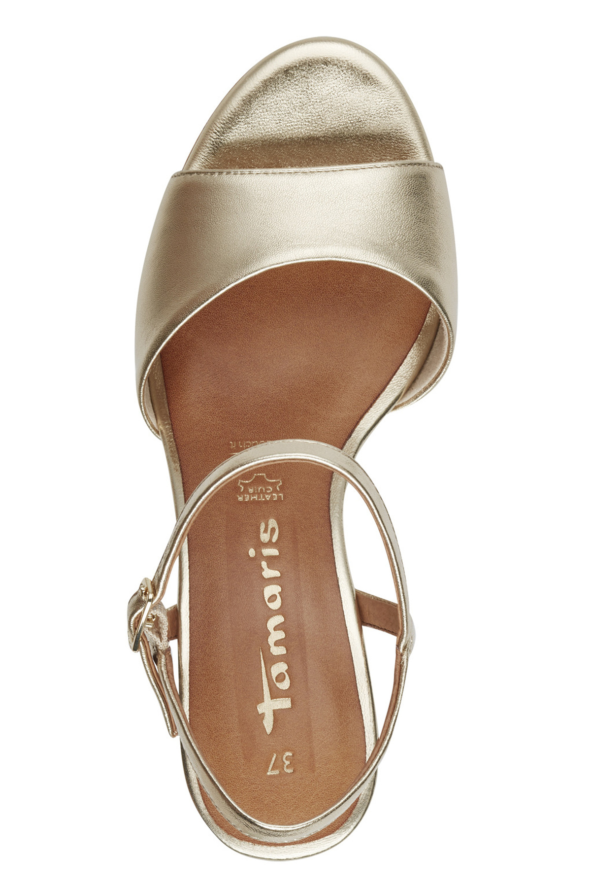 Tamaris-Damen Sandalen 1-28340-42 Goldfarben 940 Gold Leder Mit Touch-it 4