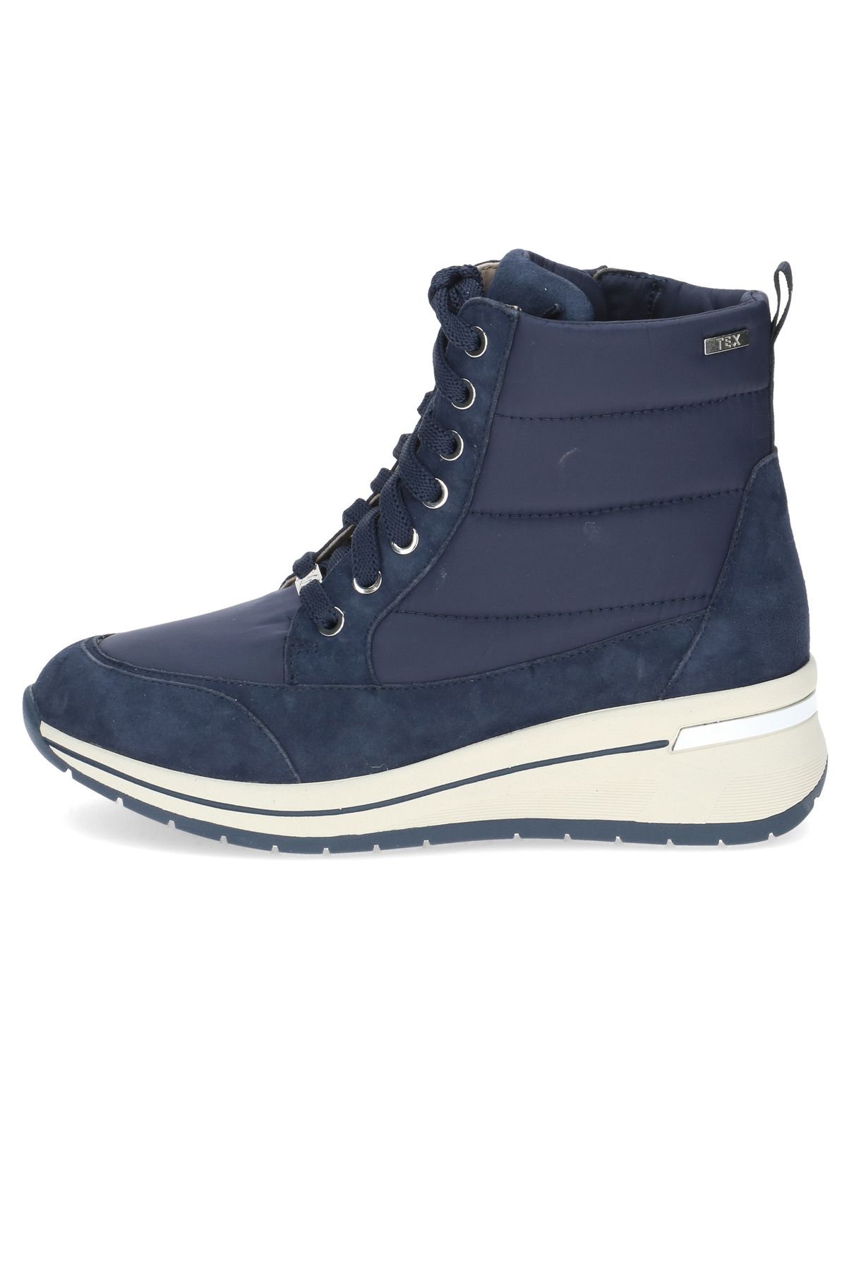 Caprice-Damen Elegante Stiefelette Winterschuhe Warm Gefüttert 9-26106-43 Blau 880 Ocean Comb Leder/synthet 3