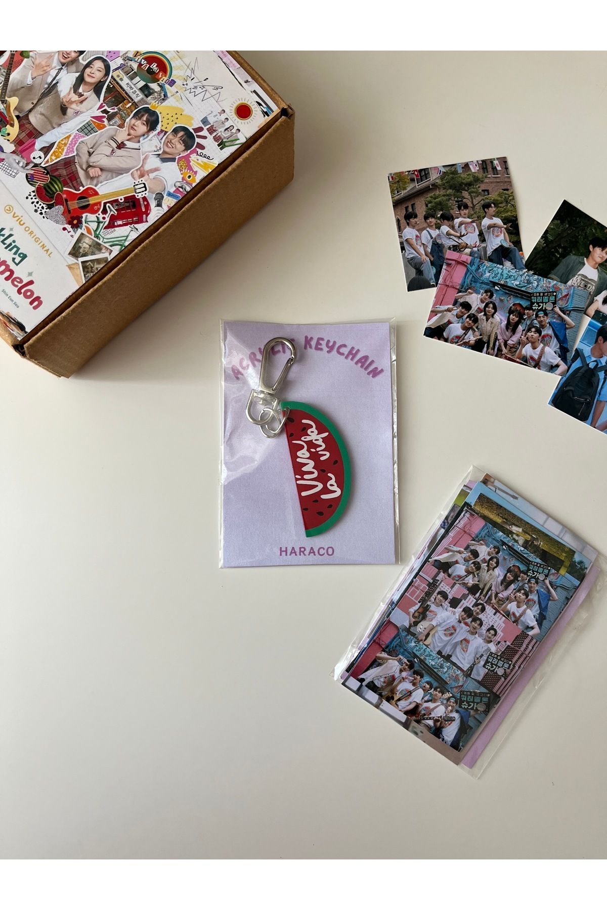 Hara Company Twinkling Watermelon K-drama Viva La Vida Anahtarlık Ve Sticker Paketi Set