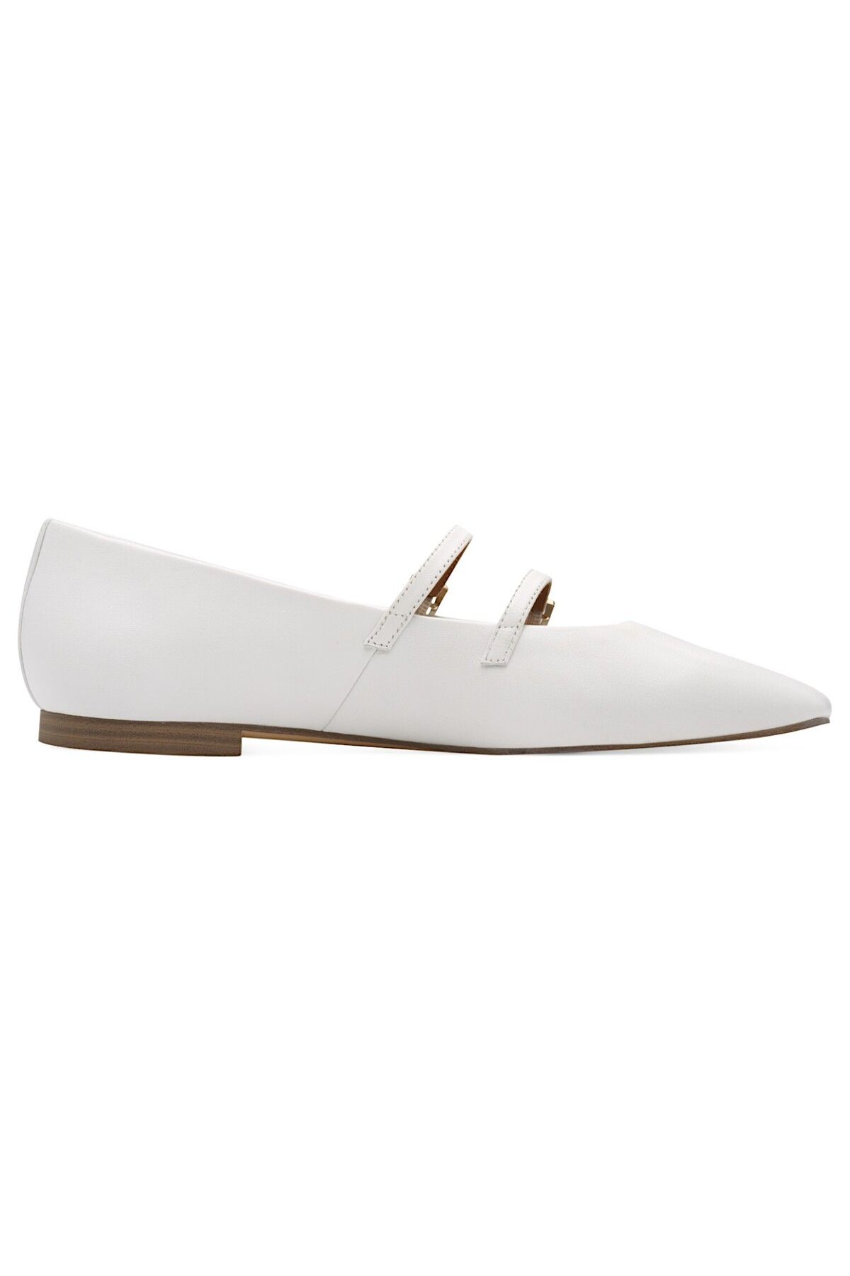 Tamaris-Damen Klassische Ballerina 1-22142-44 Weiß 100 White Leder Mit Touch-it & Antislide Absatz 6