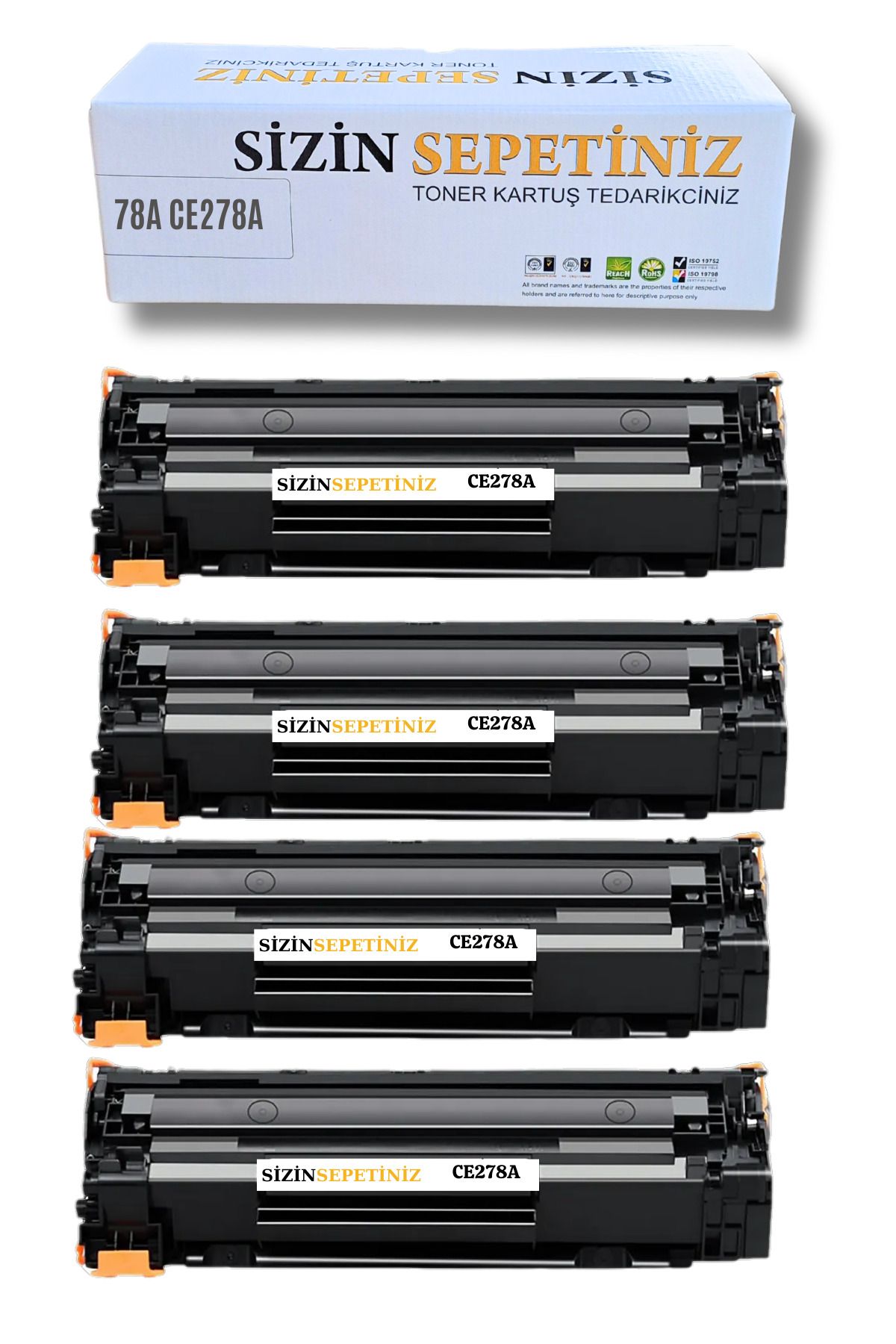 HP LaserJet M1536DNF M1536 MFP P1560 P1566 P1600 P1606 P1606DN ( 4 ADET ) 278A Toner
