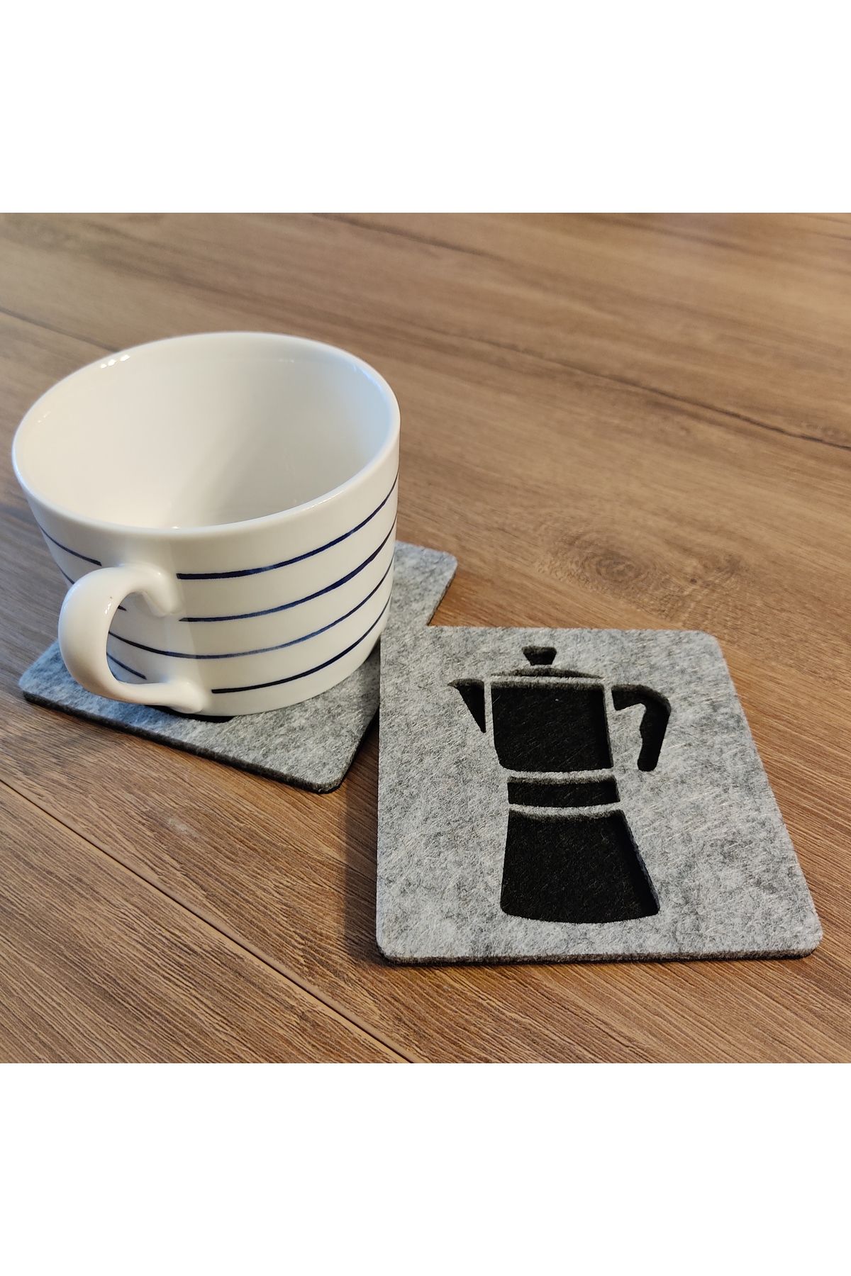 FGFELTSHOP Mokapot Keçe Bardak Altlığı Seti