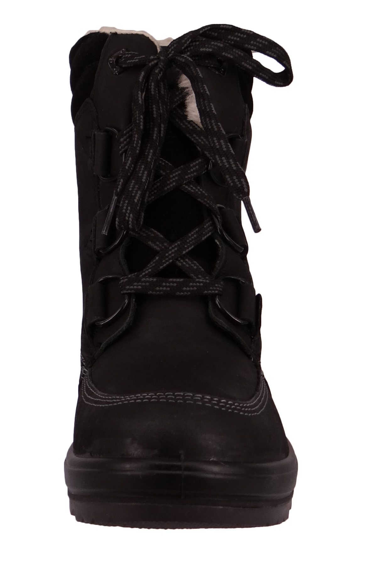 Kamik-Damen Winterstiefel Stiefel Deity Mid Wk2426 Schwarz Blk Black Wildleder / Suede Mit Grip Ice Defens 6