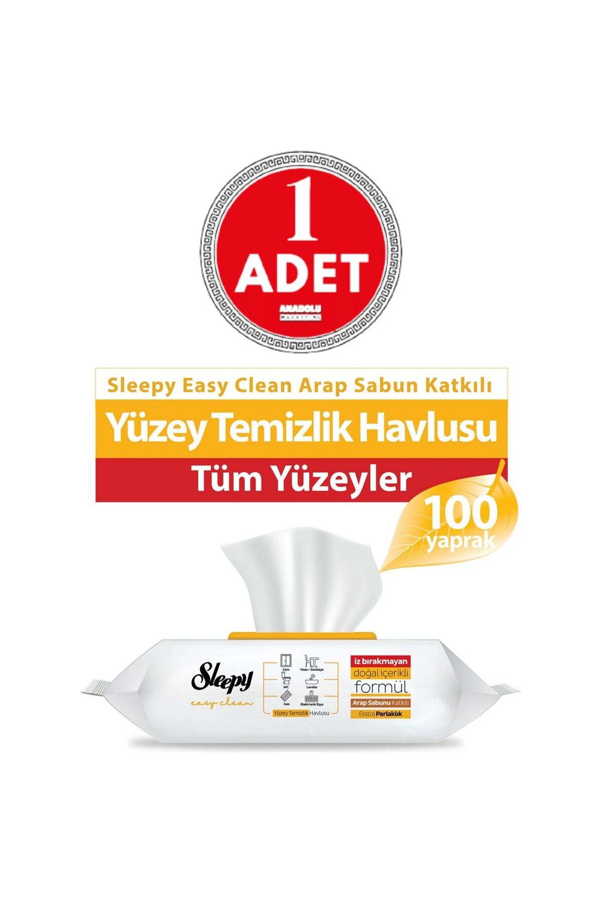 Sleepy Easy Clean Yüzey Temizlik Havlusu 100'lü