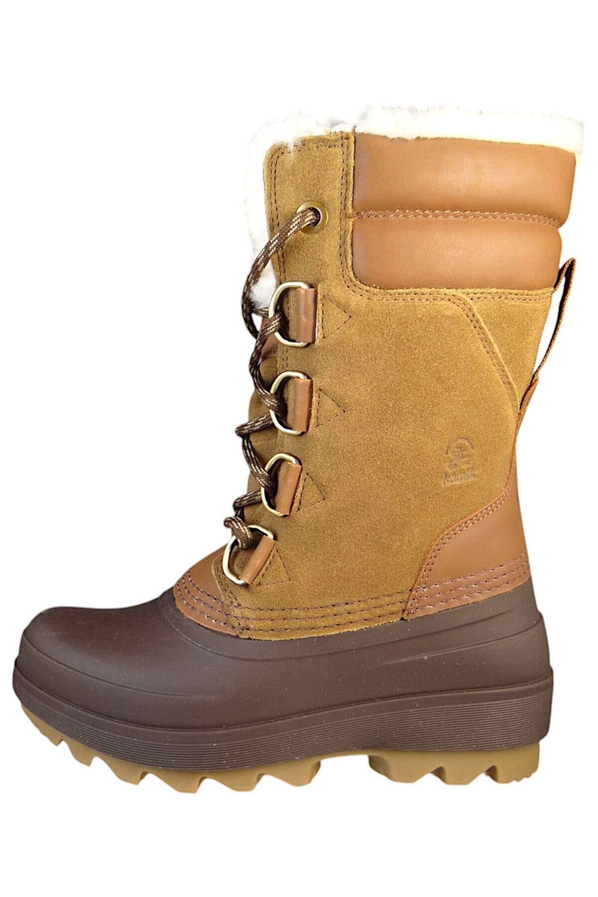Kamik-Damen Stiefel Stiefel Winterschuhe Lauren Wk2429 Braun Brn Brown Leder/synthetik Mit Raven & Eva 3