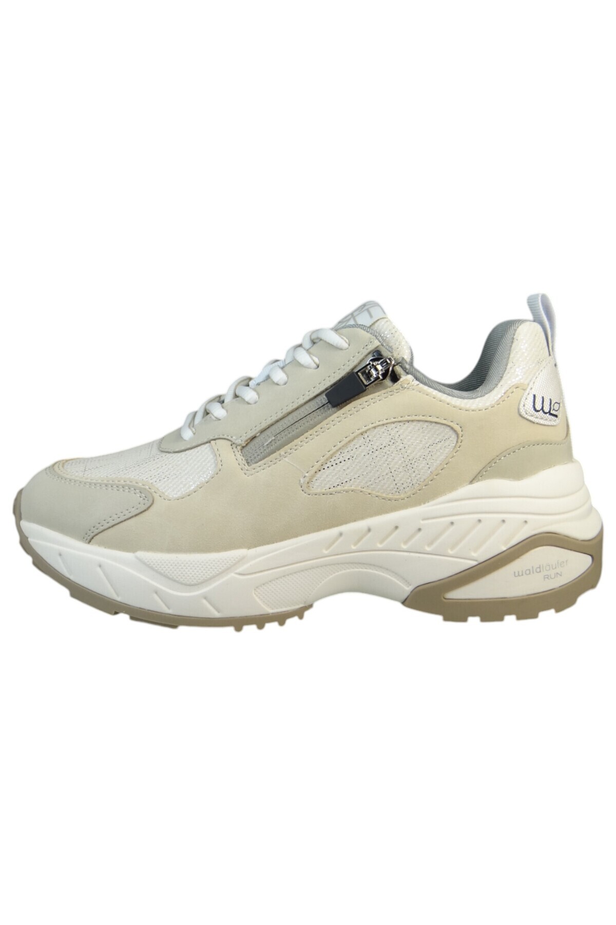Waldläufer-Damen Low Sneaker H K Pepper 721002-100 Beige 060 Beige Leder Mit Eva & Herausnehmbar 3