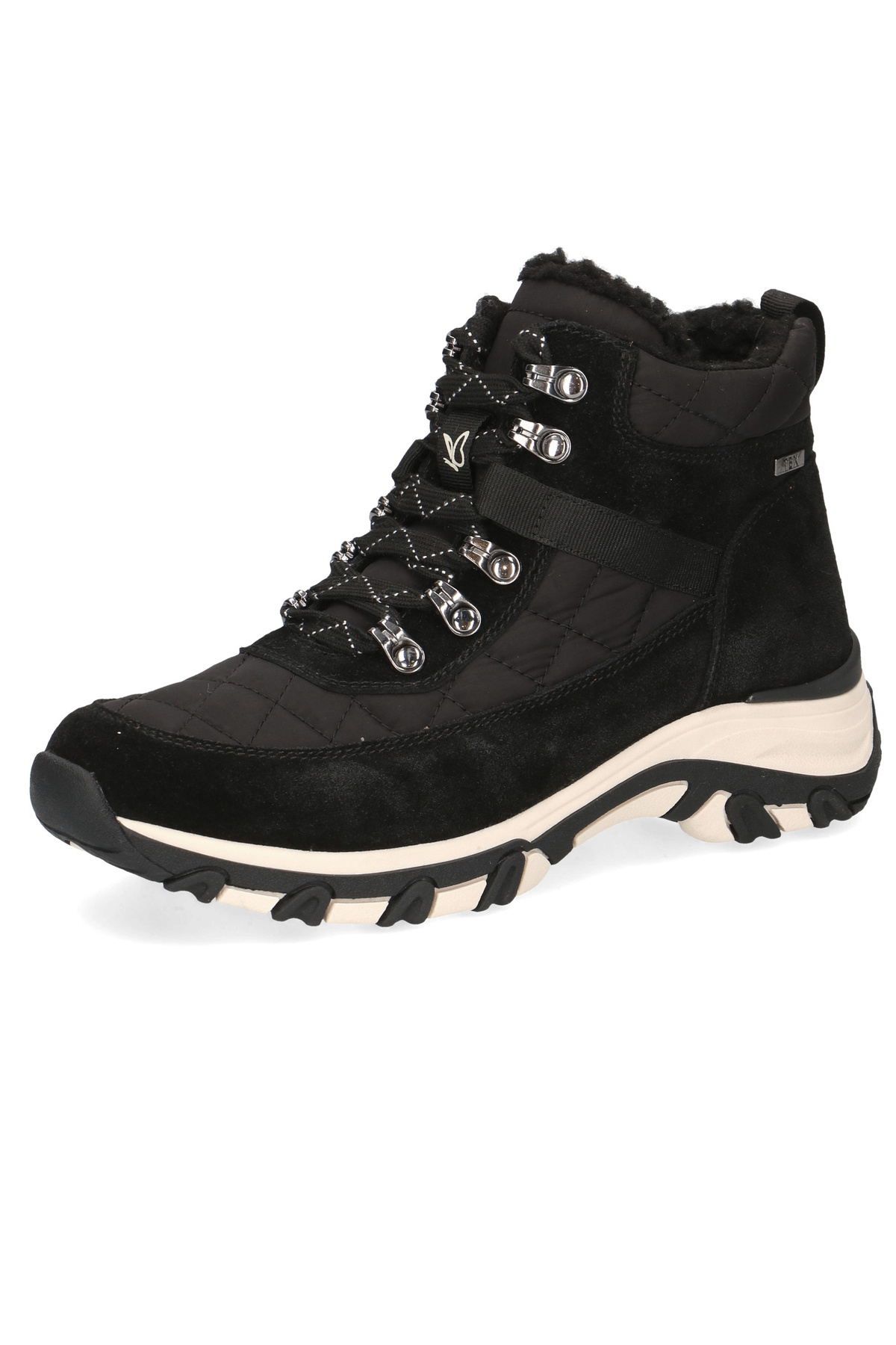 Caprice-Damen Elegante Stiefel Winterschuhe Warm Gefüttert 9-26227-43 Schwarz 019 Black Comb Leder/syntheti 2