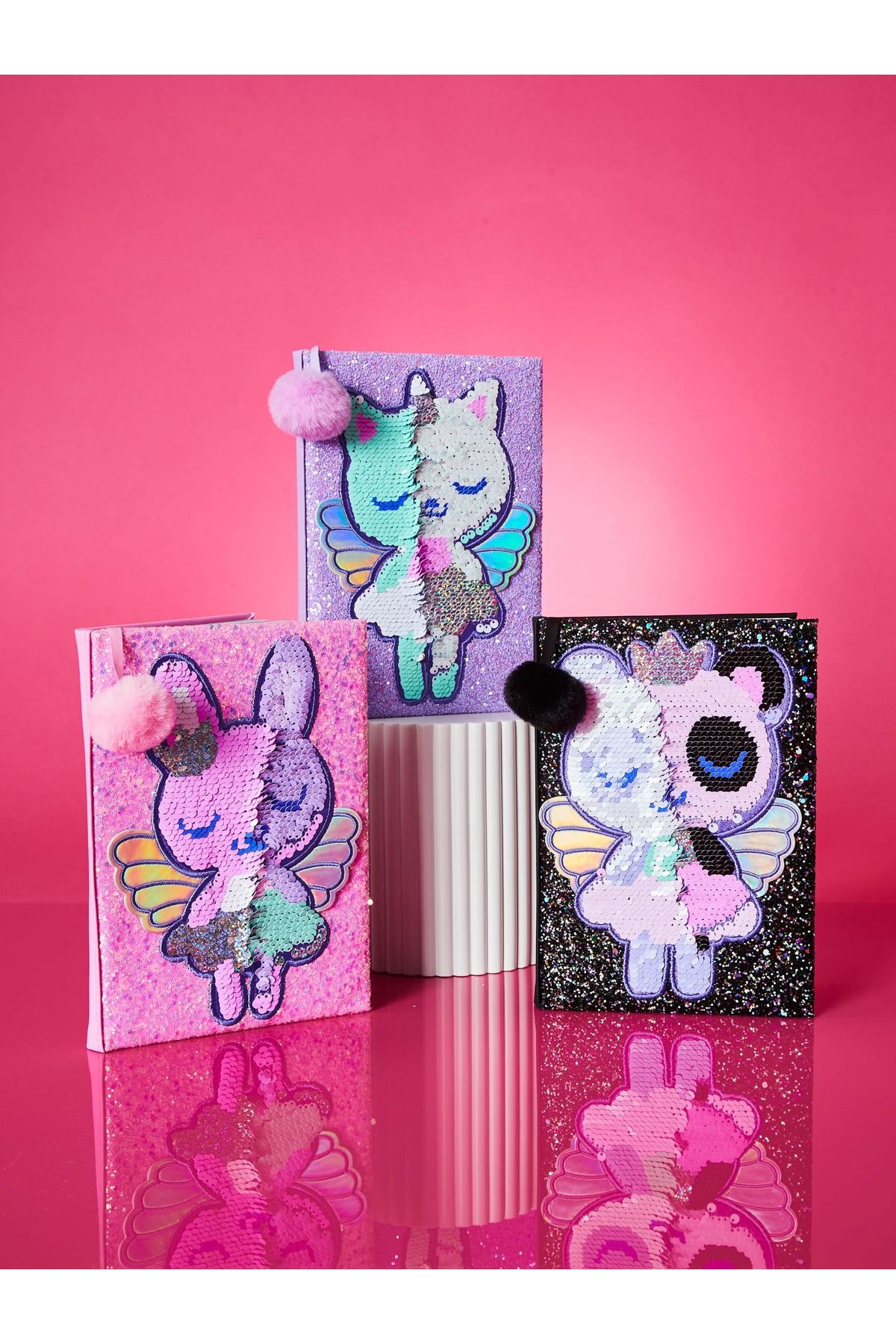 SMIGGLE-- Sequin Dreams Double Sided A5 Notebook 4