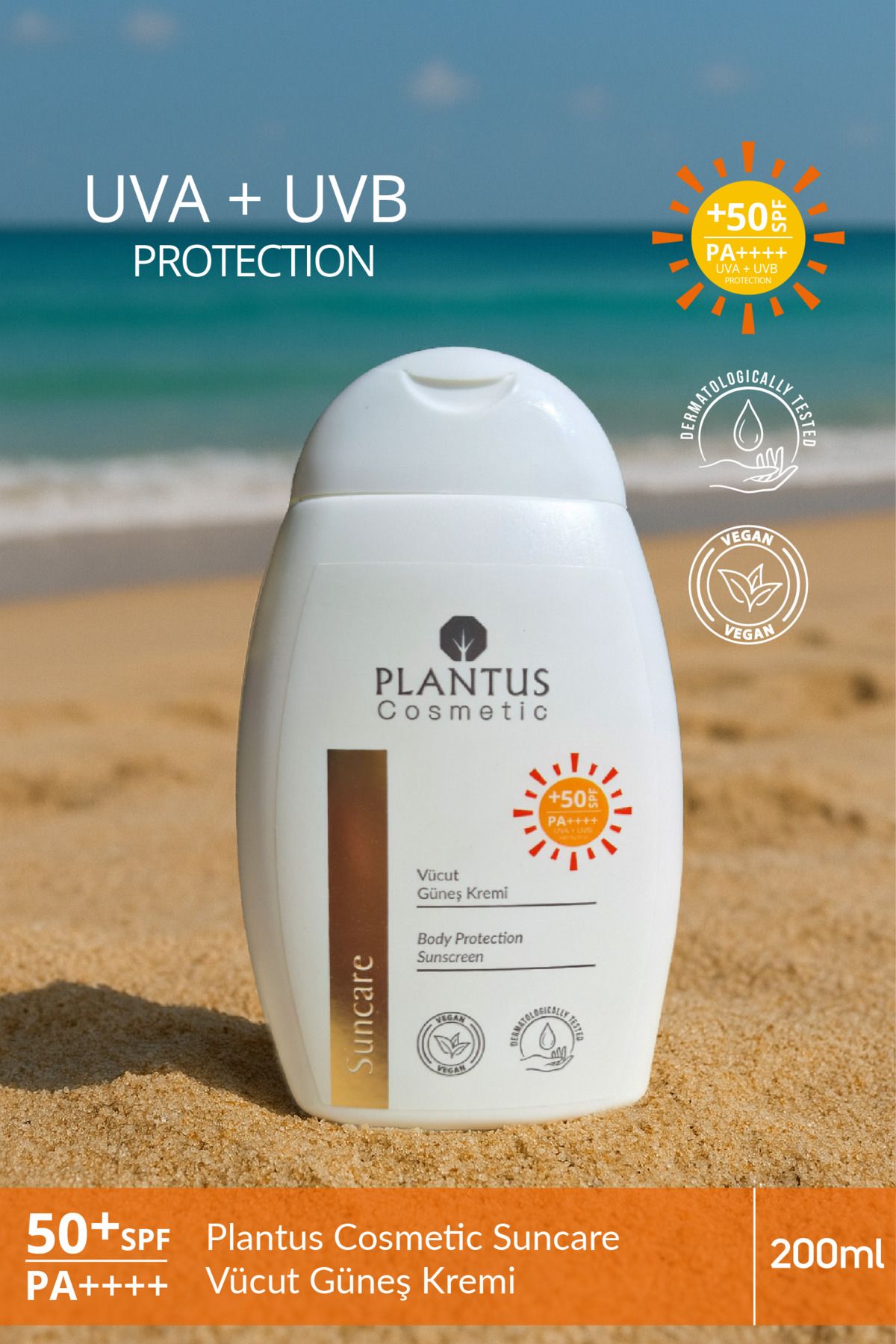 Plantus Suncare Vücut Güneş Kremi SPF 50+ PA ++++ | 200 ml