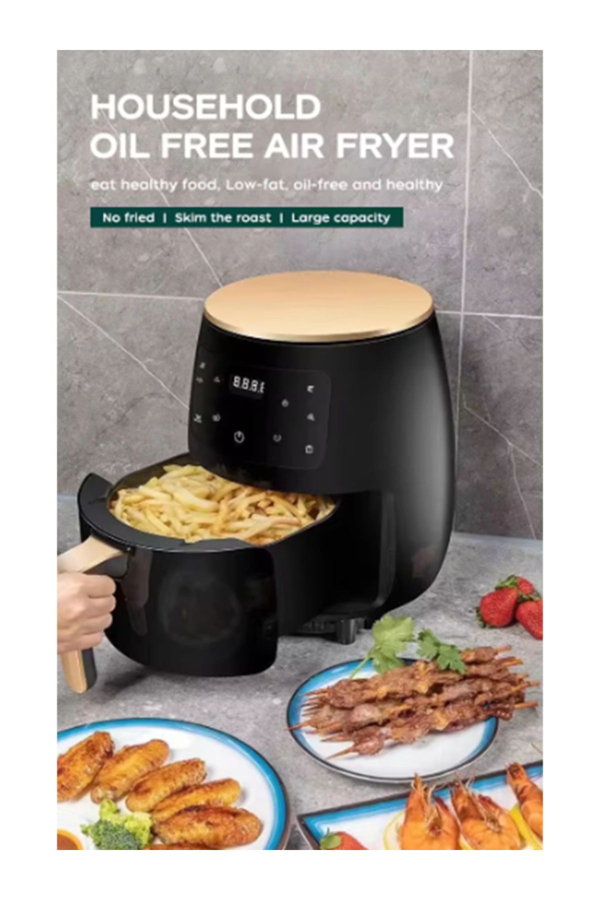 Silver Crest-6l Extra Large Capacity 2400w Digital Touch Air Fryer 4
