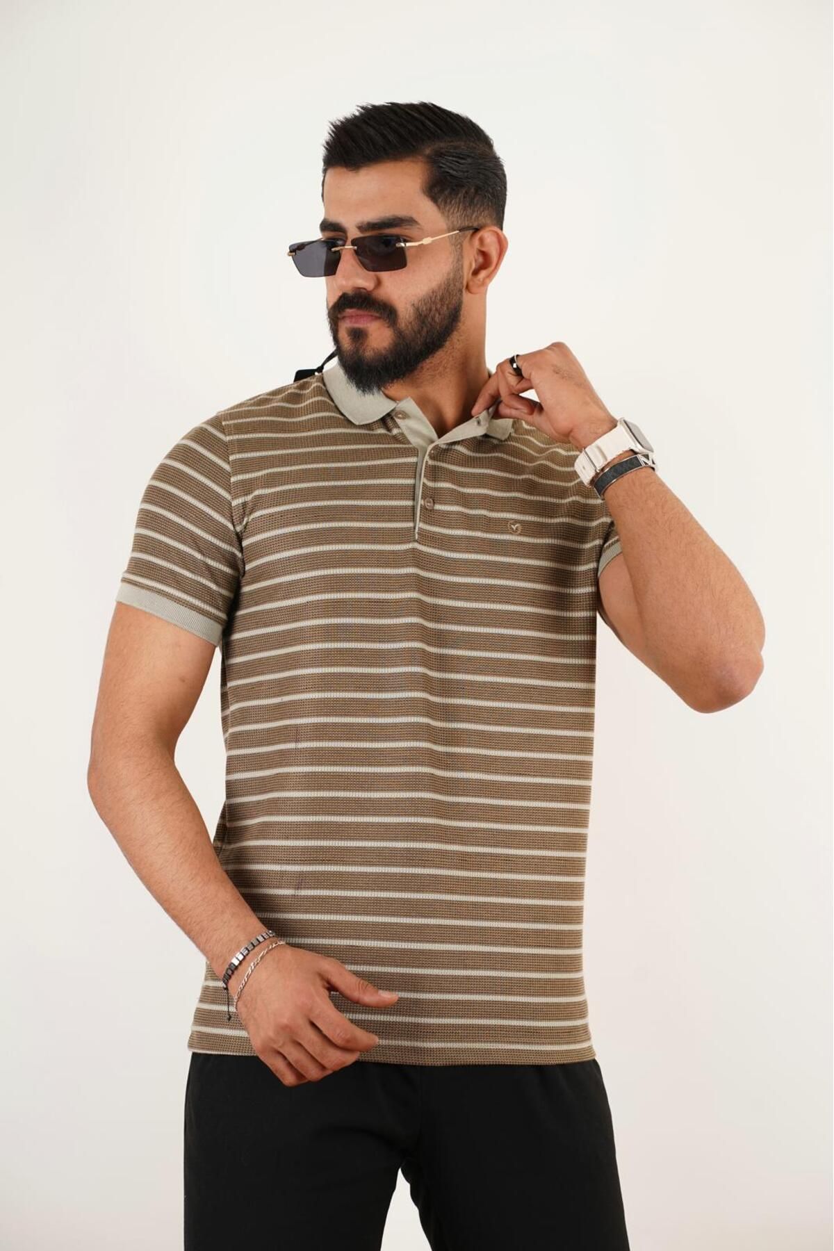 Vesbul 2106 ÇİZGİLİ POLO YAKA TSHİRT