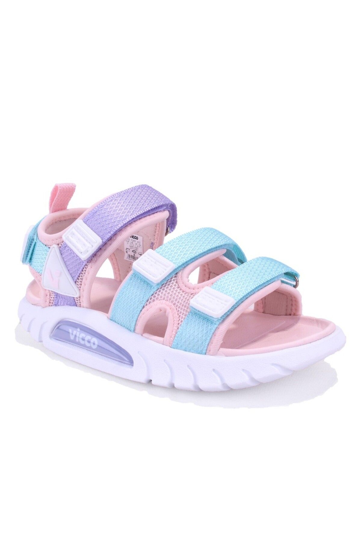 Vicco Cube 332F25Y212 Gri Pudra Ortopedik Günlük Kız Çocuk Spor Sandalet