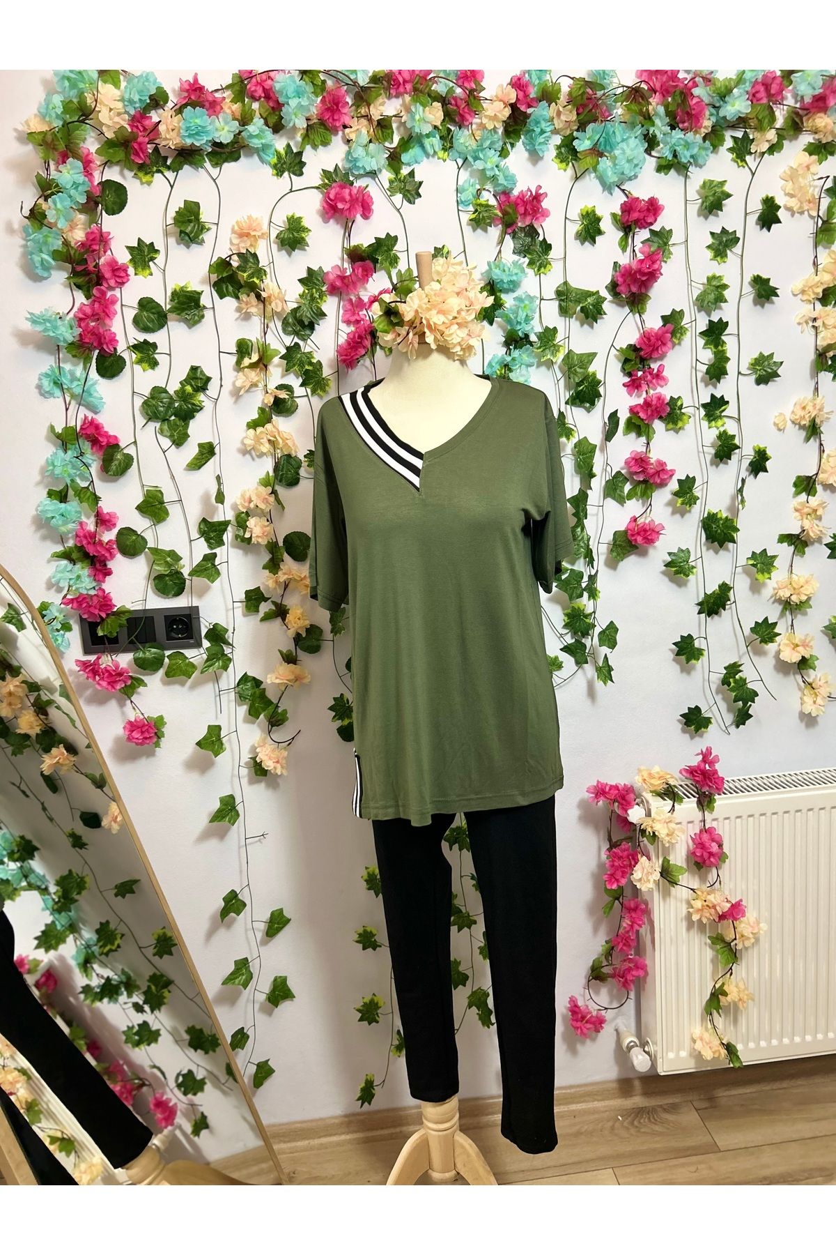 Maves Butik Yaka şeritli bluz