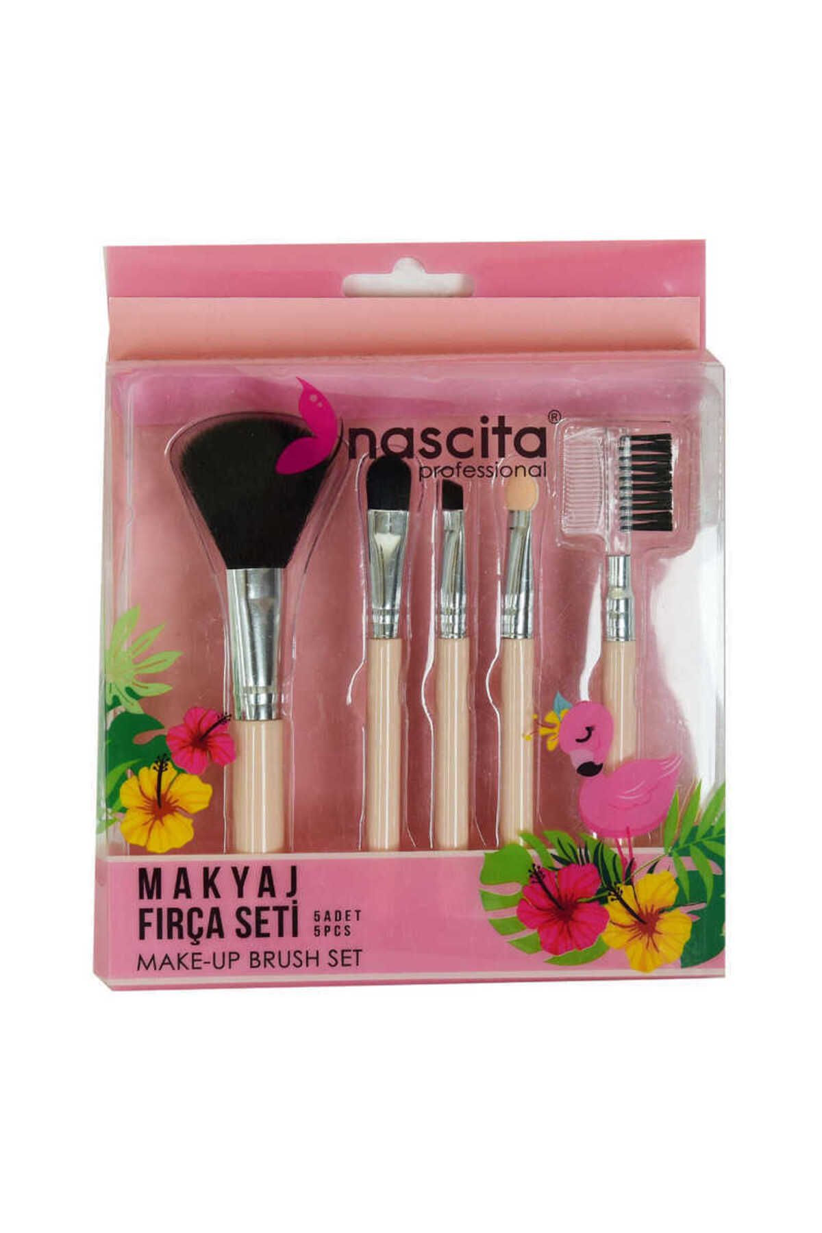 Modafiks Makyaj Fırça Seti 5 Li Make-Up Brush Set Professional