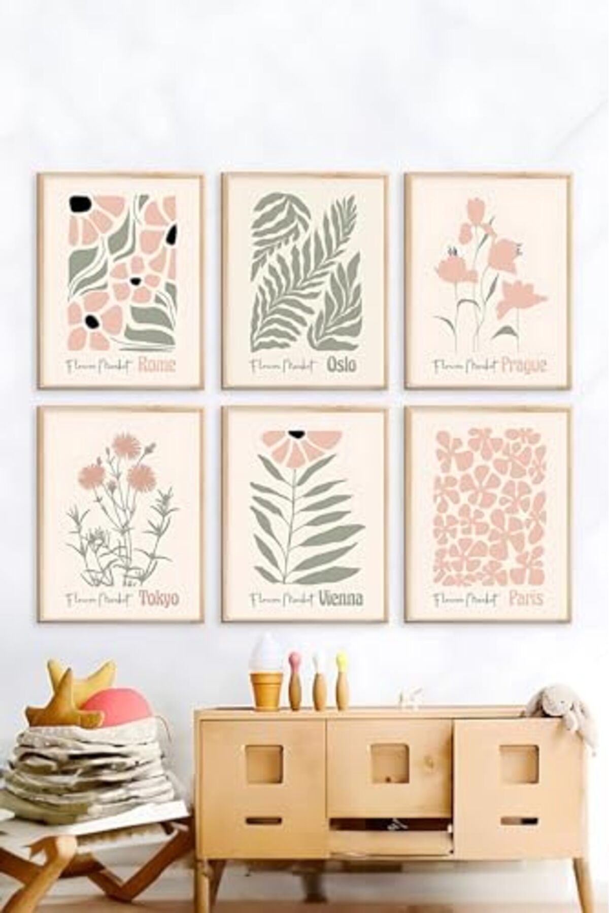 ShopZum Artavessa 6 Parça Çerçeve Görünümlü Mdf Tablo Seti - Artsycllct14-1520