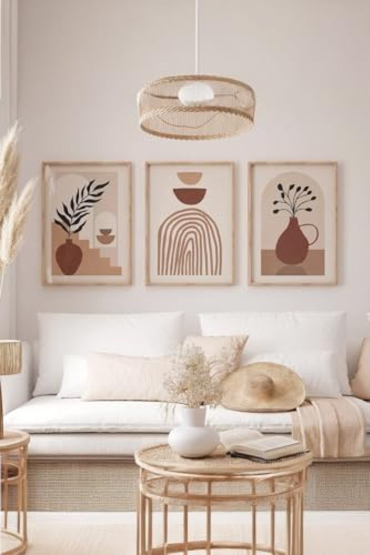 ShopZum Artavessa Gerçek Ahşap Çerçeveli 3 Parça 3D Poster Tablo Seti - 3Dartsohoset41-1520