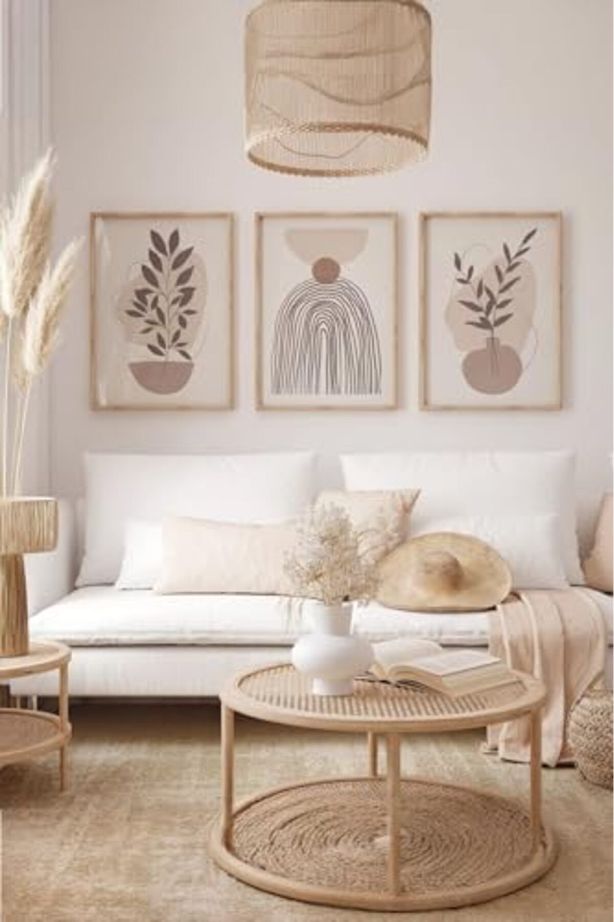 ShopZum Artavessa Gerçek Ahşap Çerçeveli 3 Parça 3D Poster Tablo Seti - 3Dartsohoset58-2030