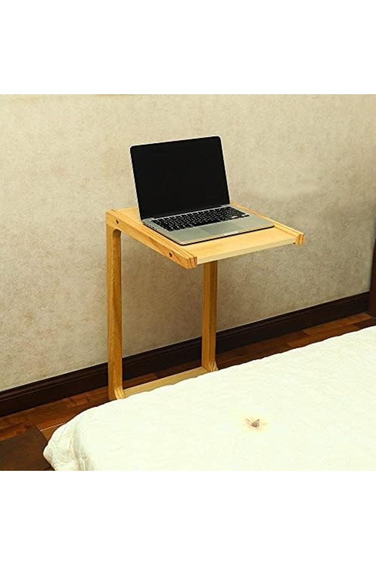 NEXIFY-C-Shaped End Table, Snack Side Table with Wheels, Modern Creative Design Coffee Table 3