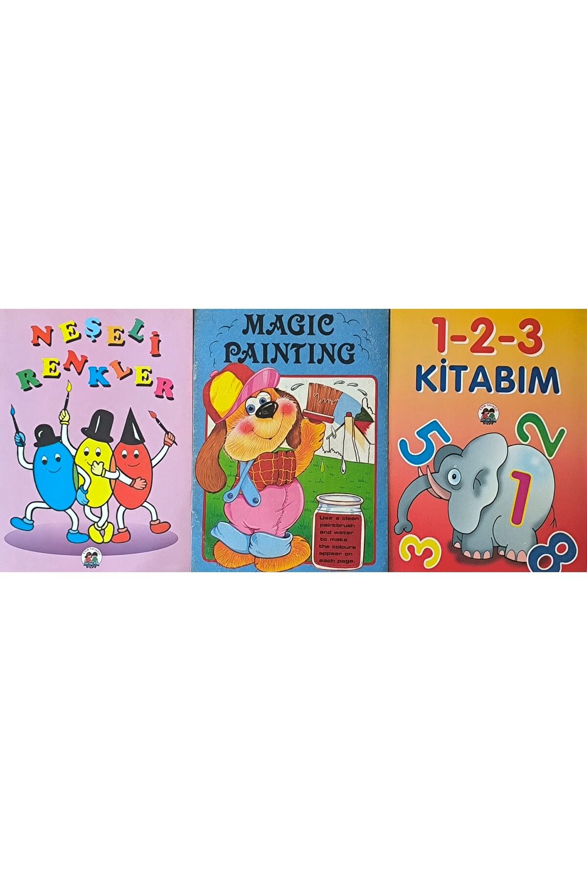 Literatürk Academia Neşeli Renkler / Boyama / 1-2-3 Kitabım (OKUL ÖNCESİ NOSTALJİ 3'lü Set)
