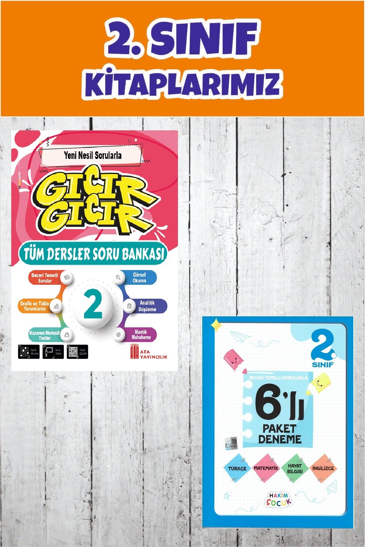 Ata Yayıncılık 2.Sınıf Gıcır Gıcır Tüm Dersler Soru Bankası+ 6 lı Paket Deneme
