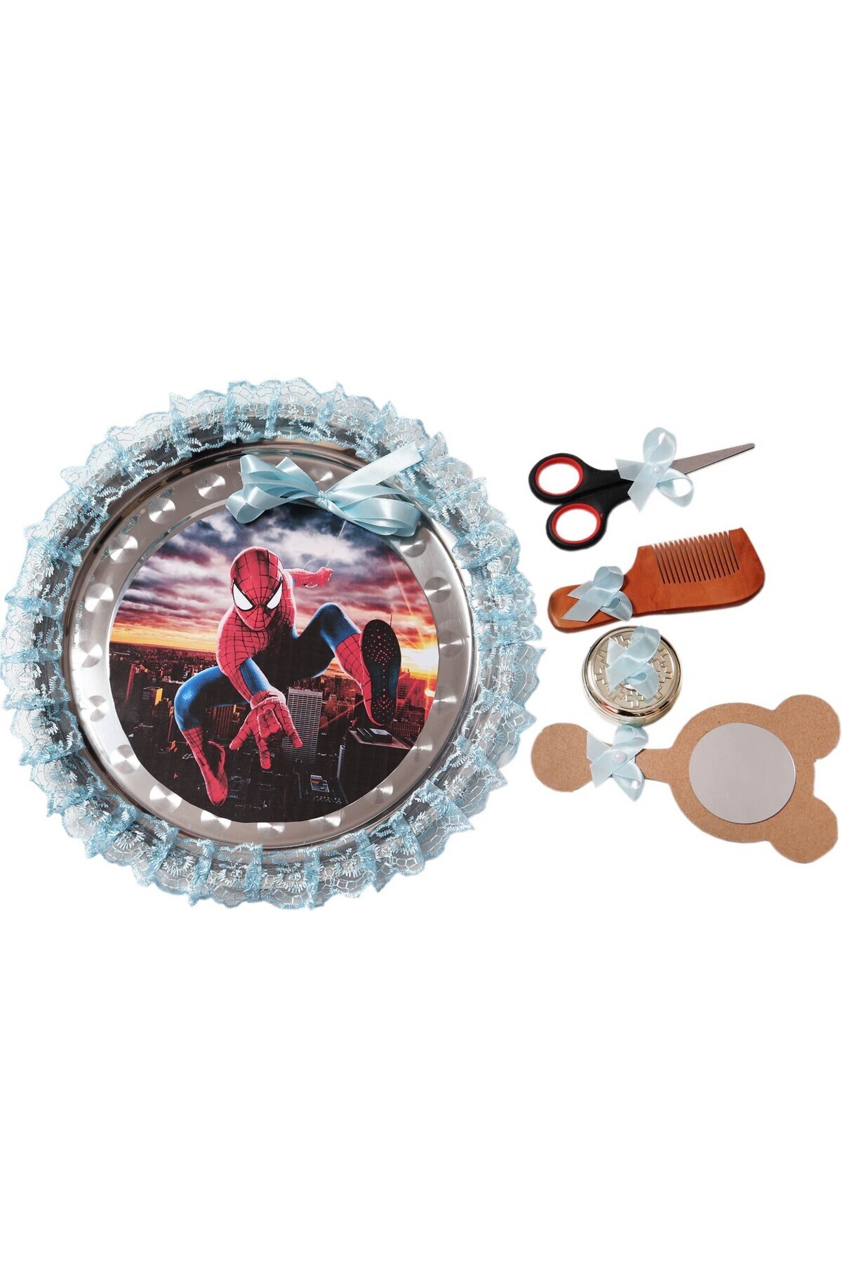 Recostore Tava Mot Cu Spiderman , 30 Cm, Bleu, 6 Piese, Masculin - 0–12 months