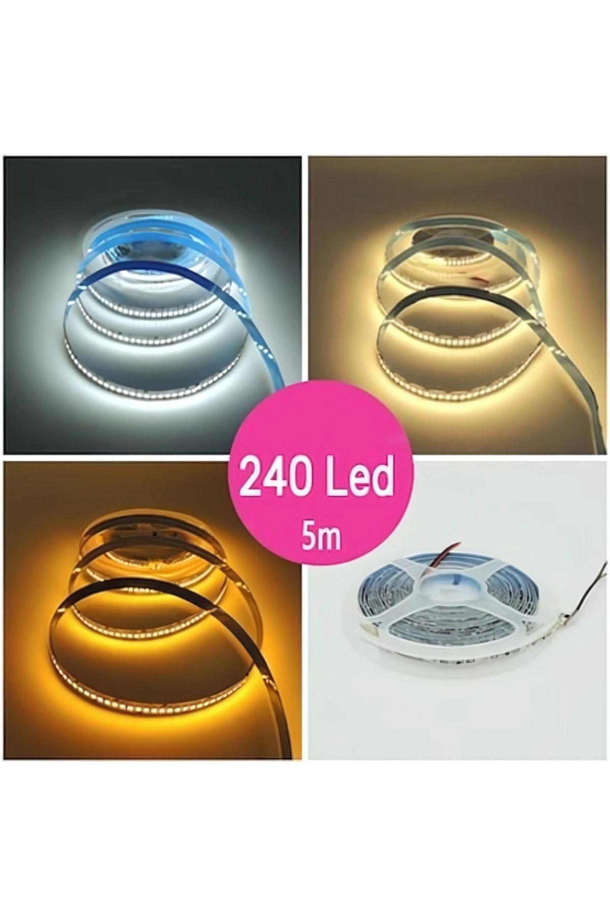 İnoled İNOLED ŞERİT LED 12V 6 MM 120 LEDLİ 5 METRE - 4000K GÜN IŞIĞI