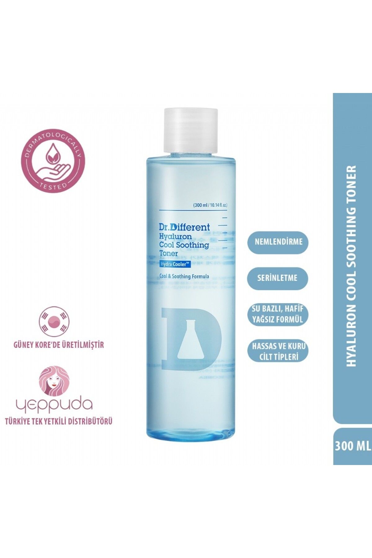 Dr.Different Hyaluron Cool Soothing Toner - Hassas Ve Kuru Cilt Tipleri Için Nemlendirici & Serinletici Tonik