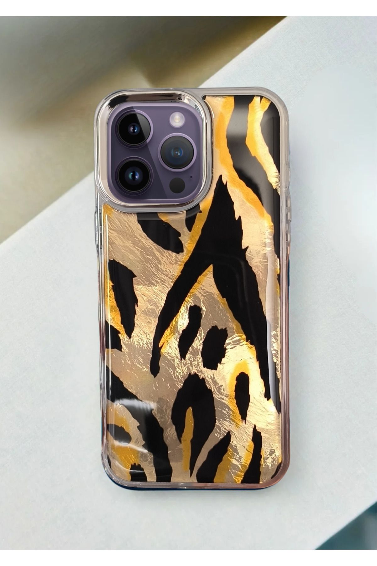 BCASE İphone 14 Pro Max Leopar Desenli Kılıf
