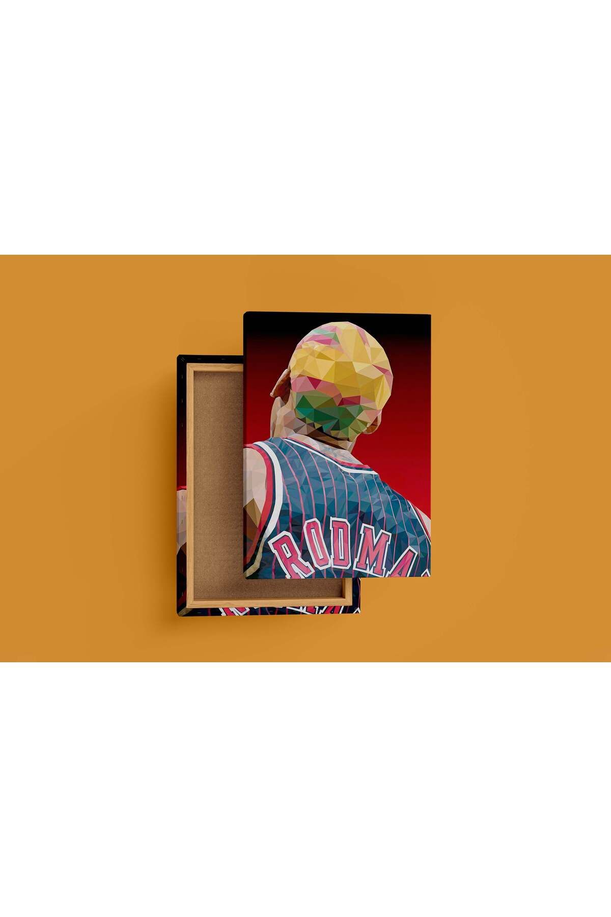 Wallivo head model 1, dennis rodman, sport, kanvas tablo