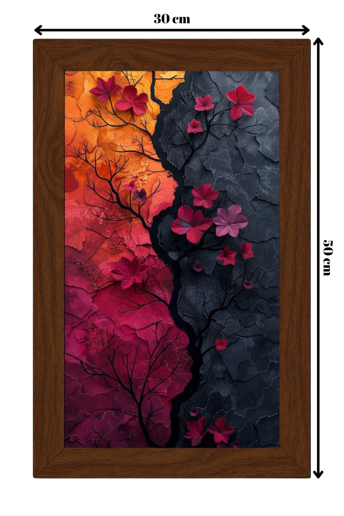 ColorCraft SERAMİK ÜZERİNE AHŞAP ÇERÇEVELİ 30x50cm TABLO NO:37