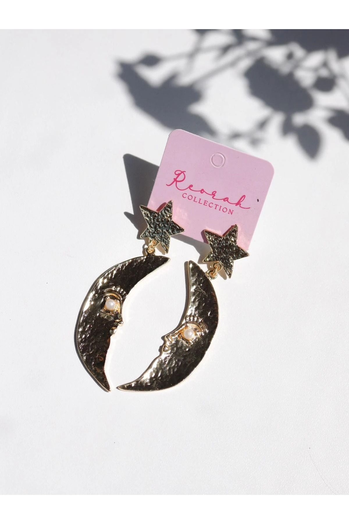 Reorah Collection-Pearl of Moon and Star Earrings 2