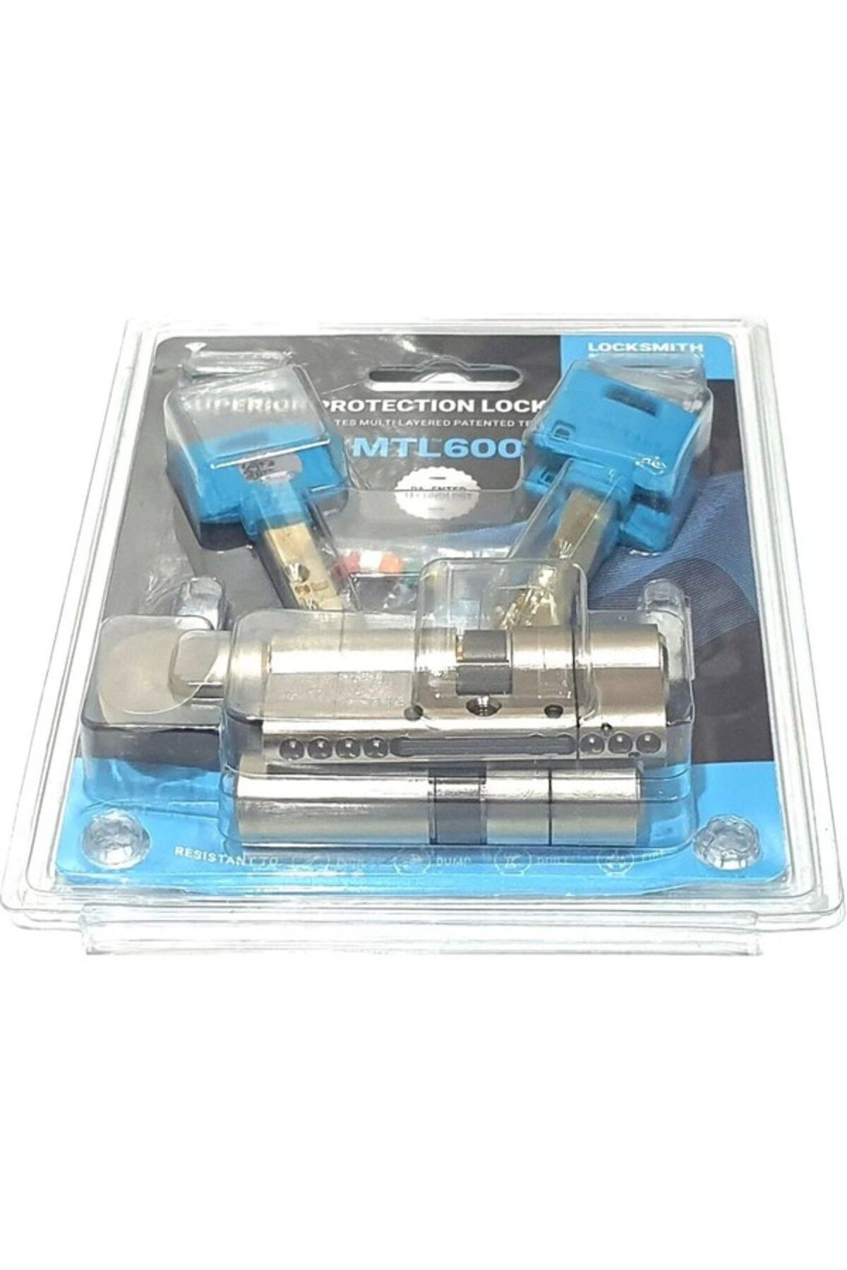 Mul-T-Lock-Mtl600 Interactive High Secure - Trapped - Steel Reinforced Twin Barel Set - 69 mm 3 with Switch 5