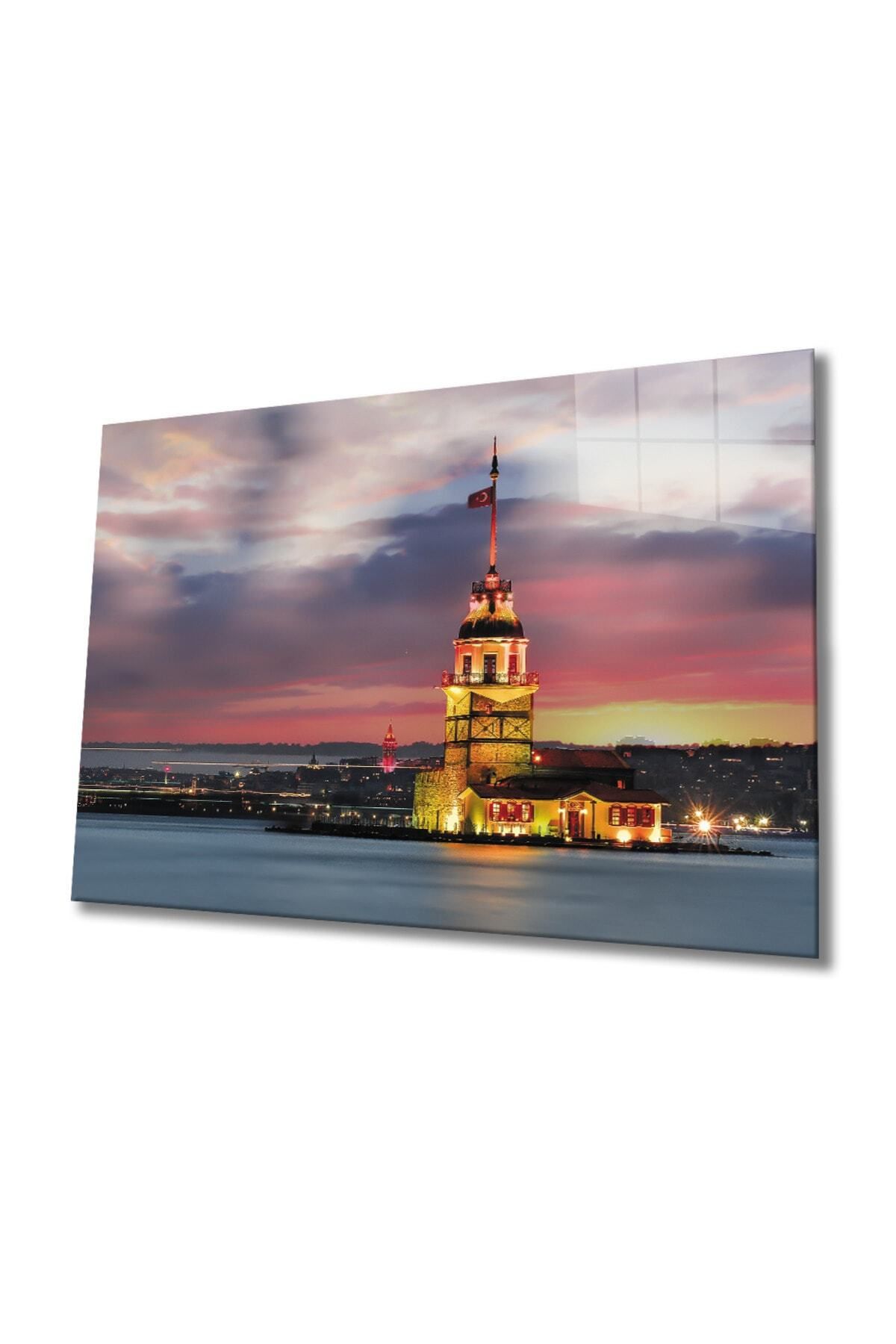 Evlika Kız Kulesi Cam Tablo