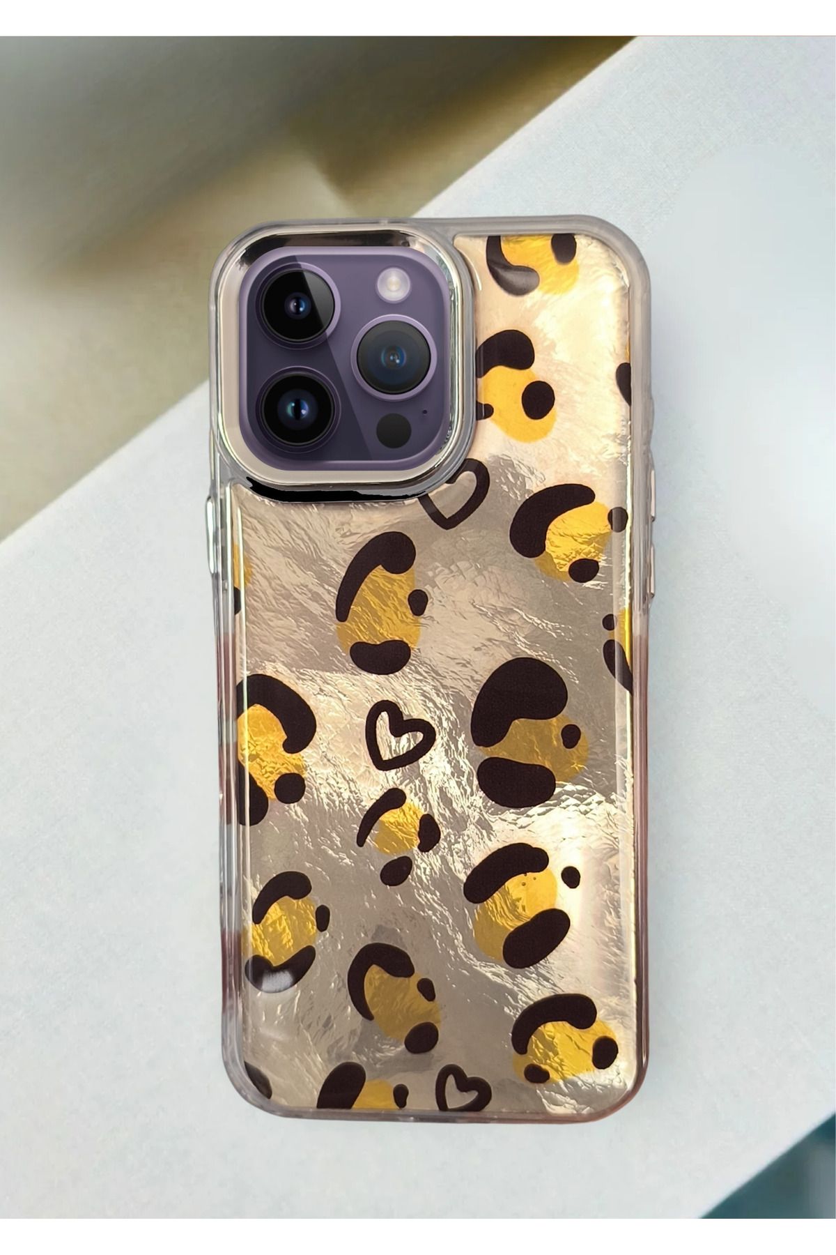 BCASE İphone 14 Pro Max Leopar Desenli Kılıf