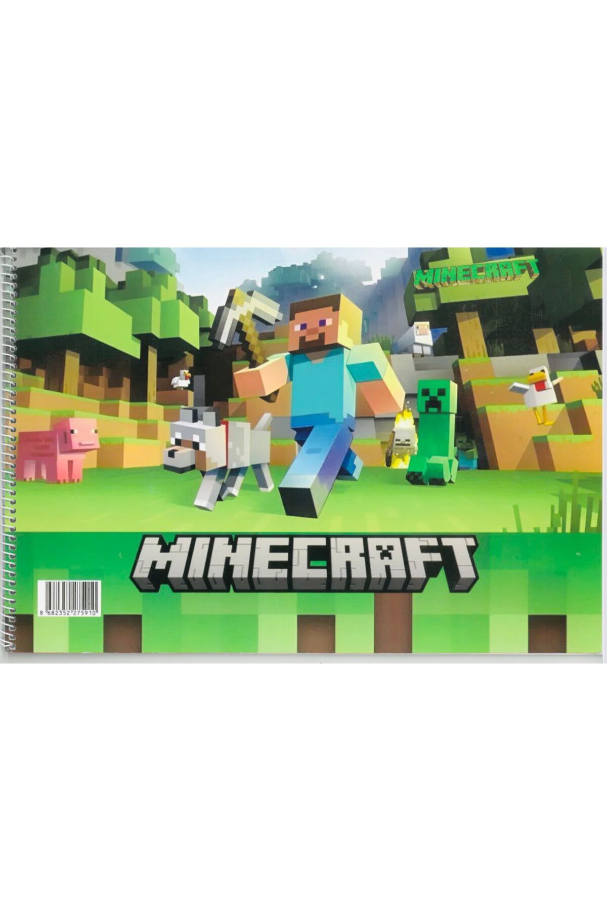 Deniz Oyuncak MINE CRAFT FİGÜRLÜ 25*35 SİPRELLİ 15 SAYFA RESİM DEFTERİ