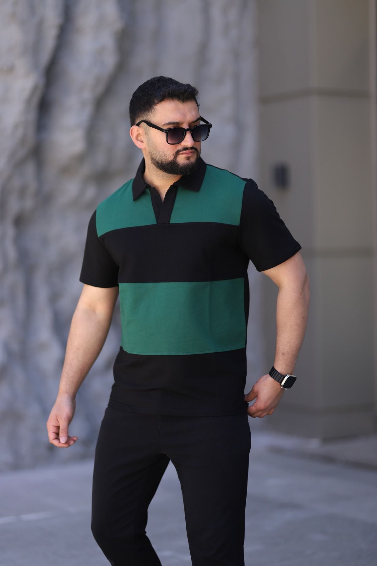 ZENGOLL & RAMİRES Erkek Pamuklu Kumaş Polo Yaka T-shirt