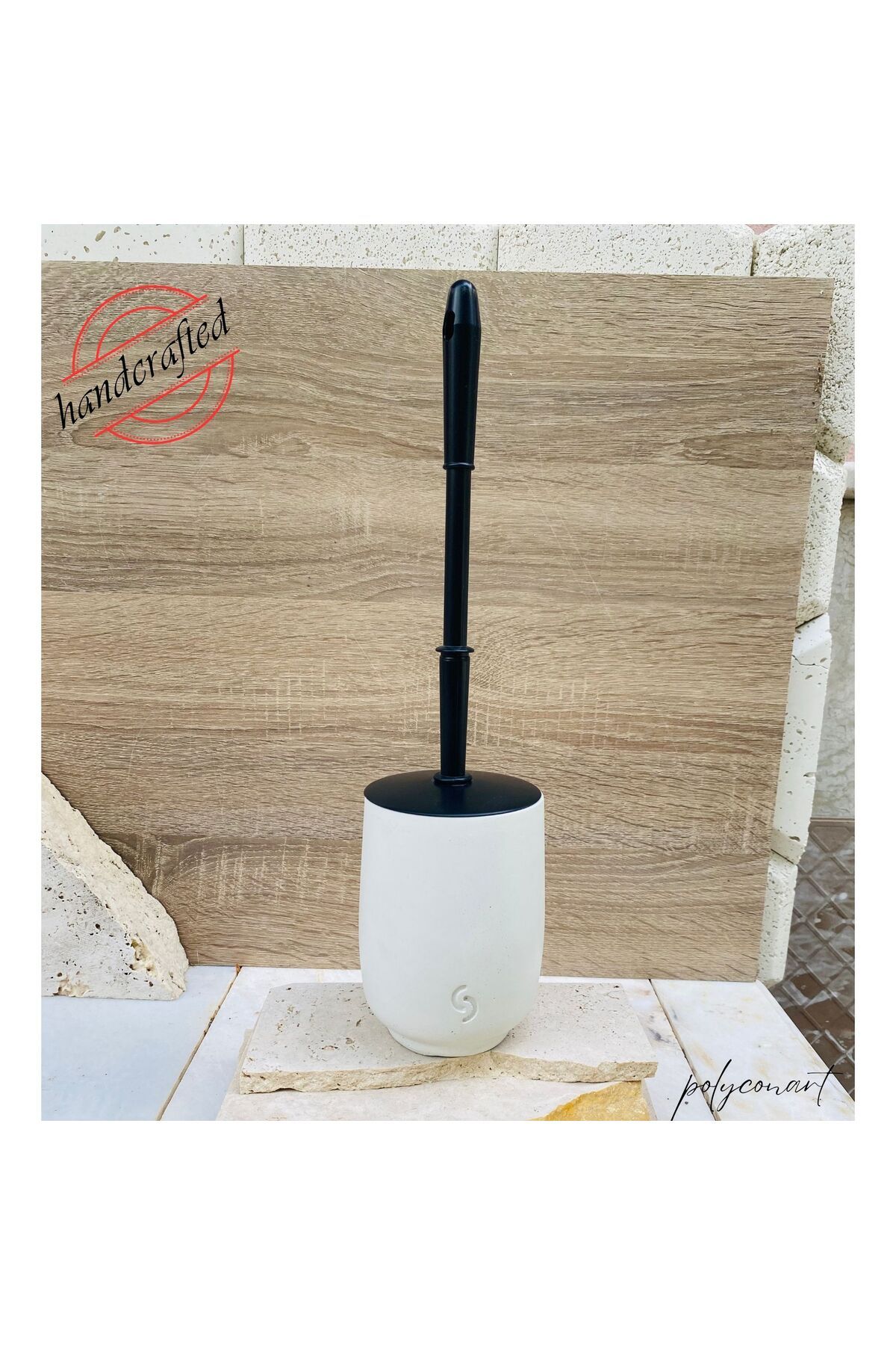Polyconart Beyaz Tuvalet Wc Banyo Klozet Fırçası