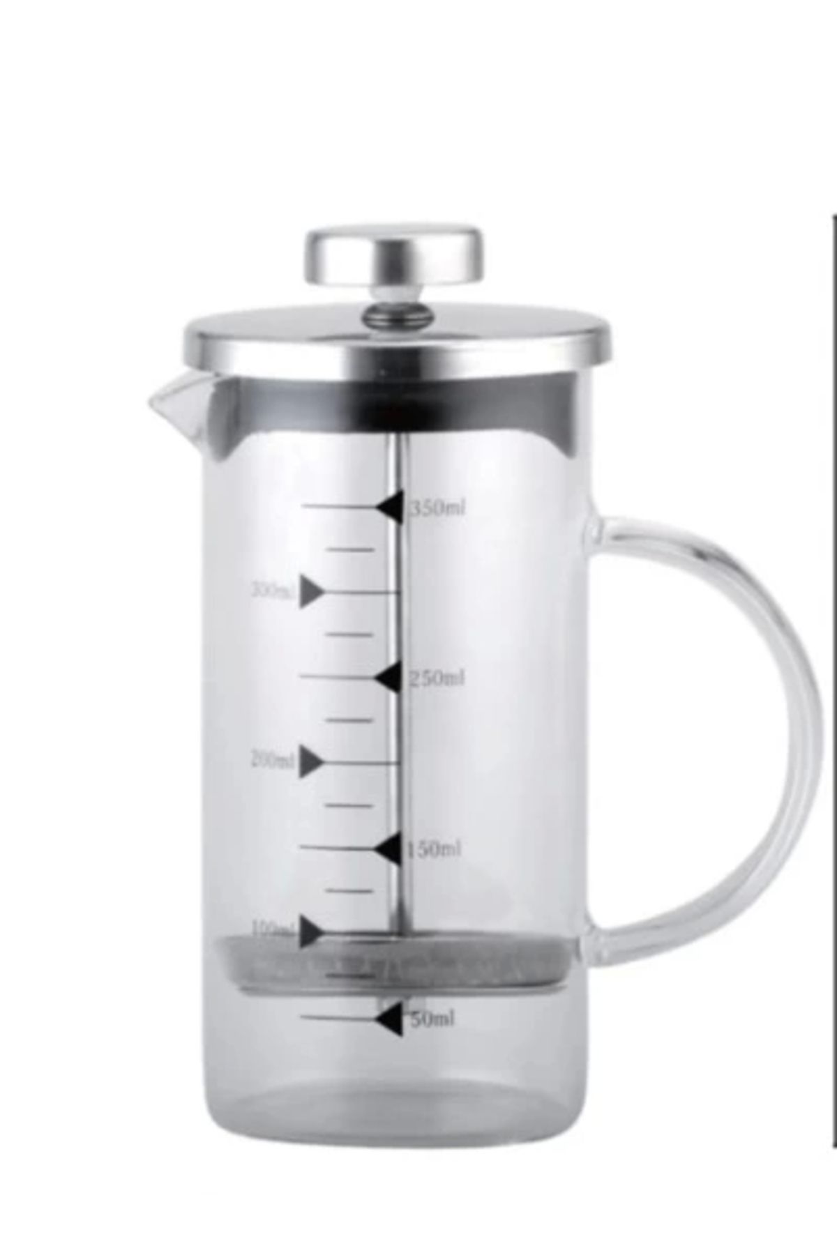 PRATİKOBA 350 ml Cam French Press Kahve Demleme Makinesi