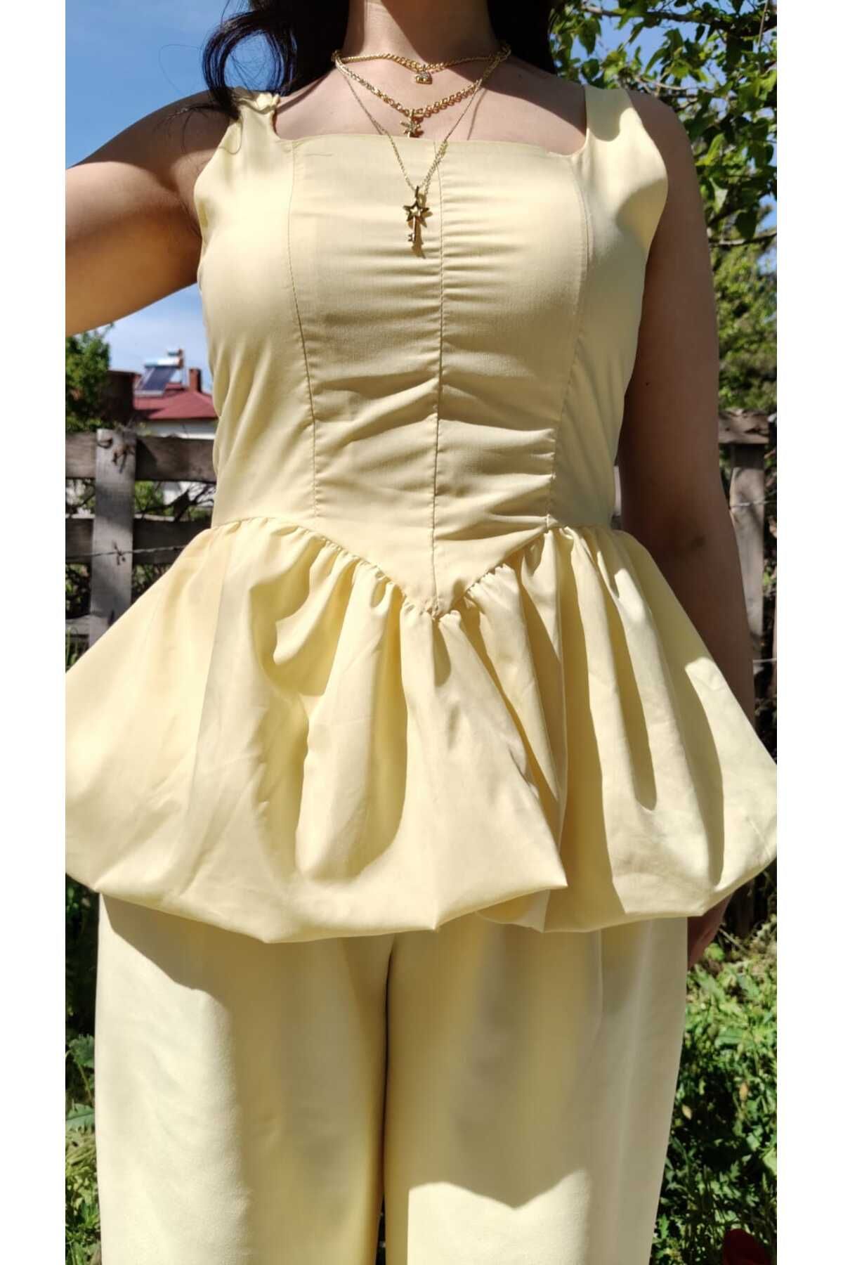 ecenurbutik BLUZ Pinterest Model Balon Etek Tasarım Bluz Pembe (Detaylar Açıklamada )